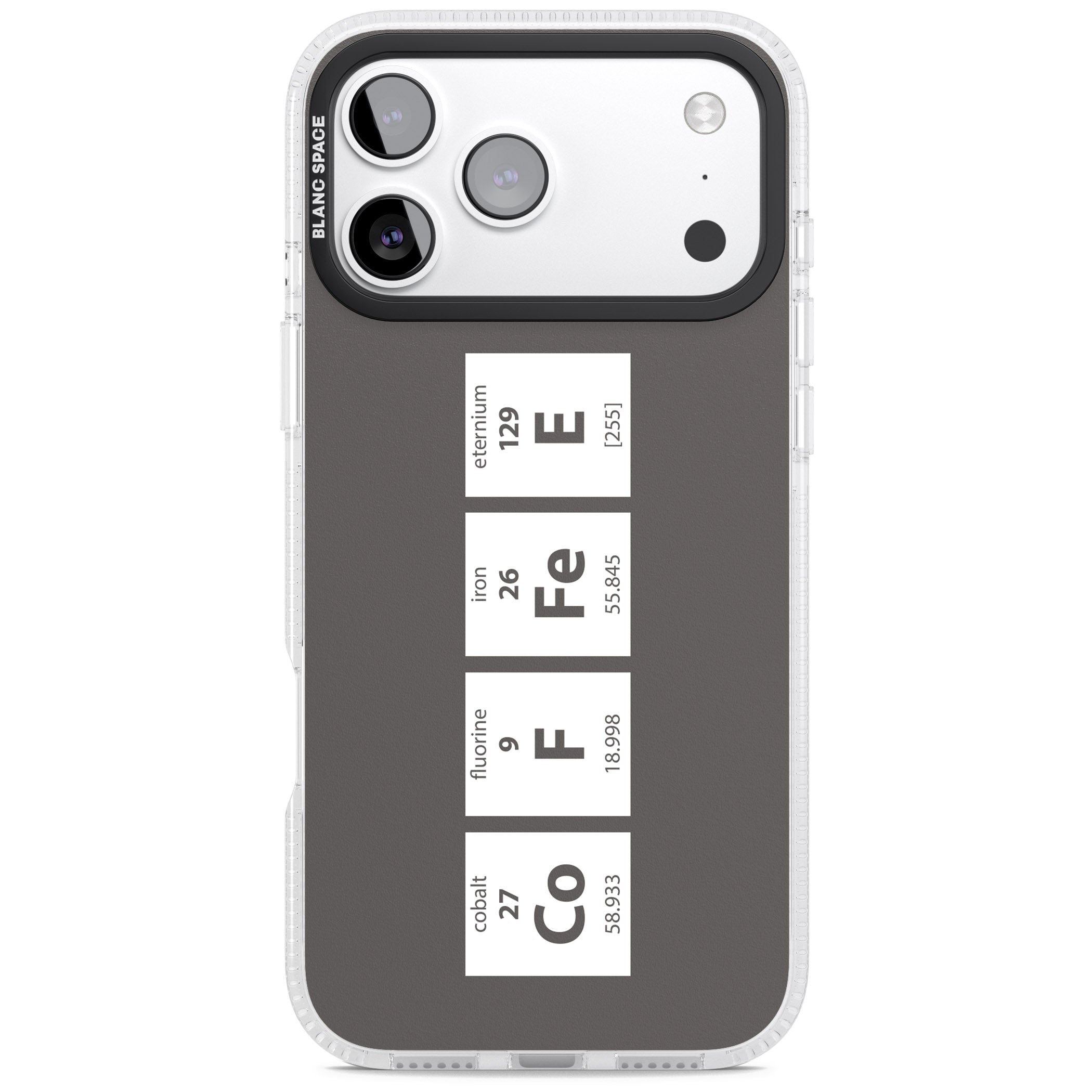 Coffee Element (Grey) iPhone 17 Pro Impact Air Clear Phone Case