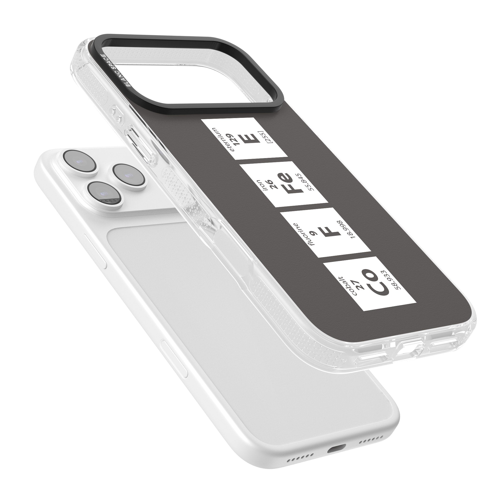 Coffee Element (Grey) iPhone 17 Pro Impact Air Clear Phone Case Colours