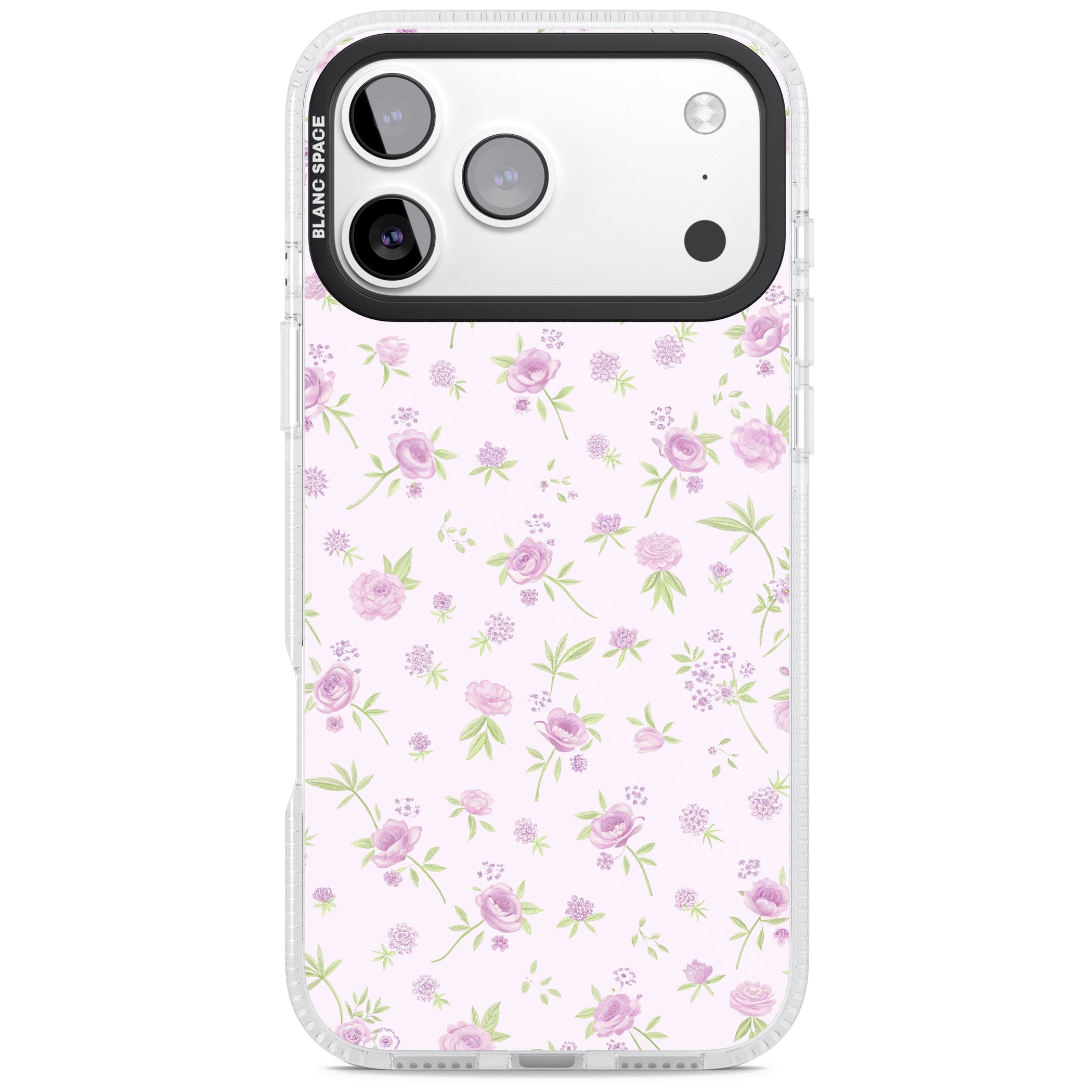Pink Peonies iPhone 17 Pro Impact Air Clear Phone Case
