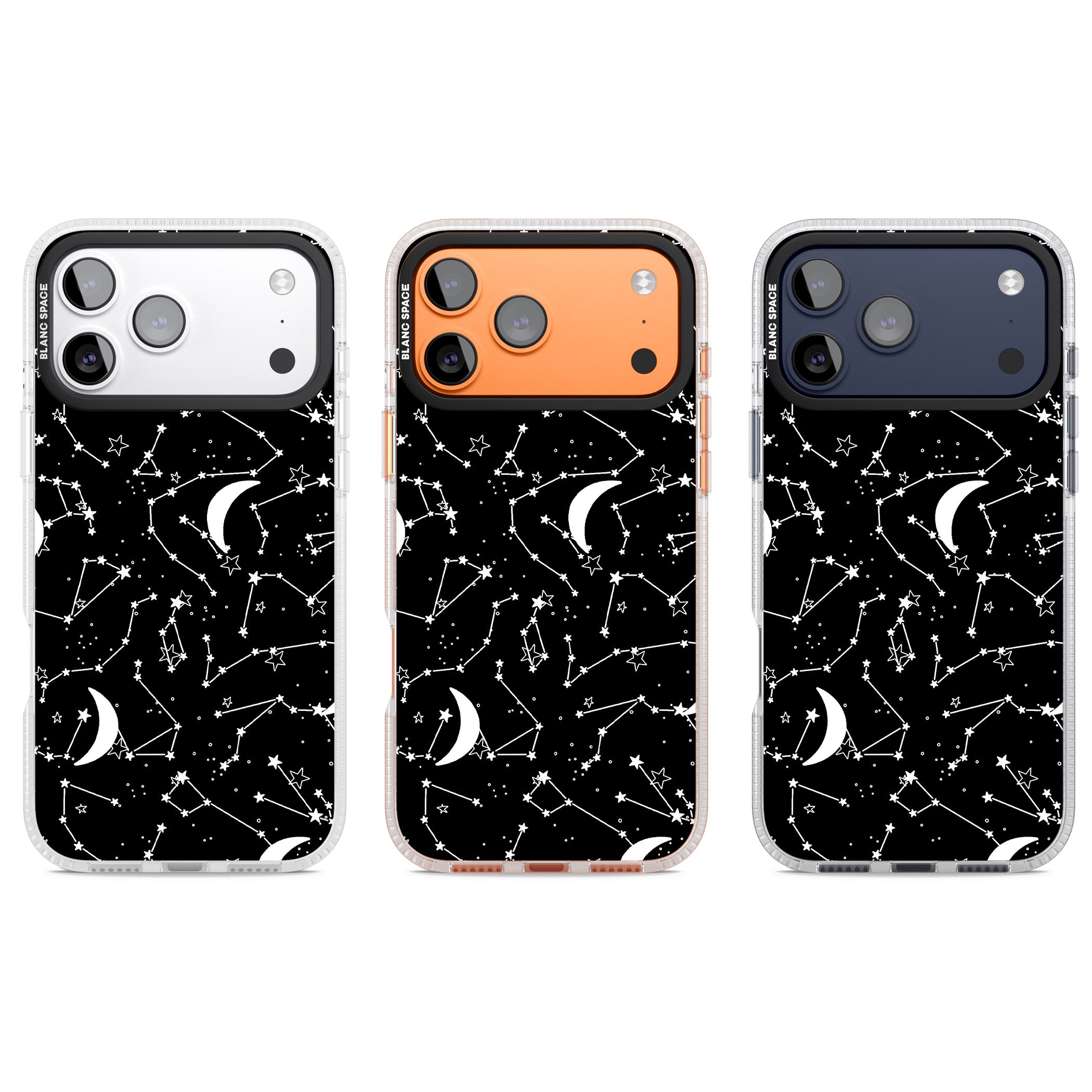 Black Celestial Constellations iPhone 17 Pro Impact Air Clear Phone Case APT Impact Protection