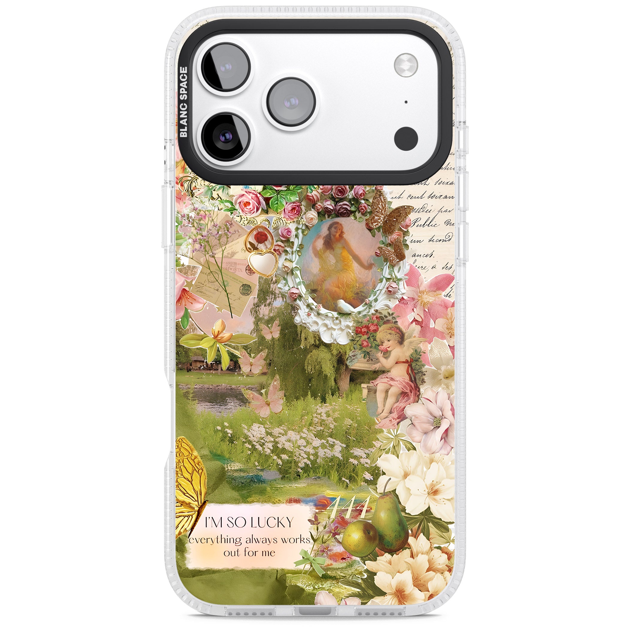 Nature in Pink iPhone 17 Pro Impact Air Clear Phone Case