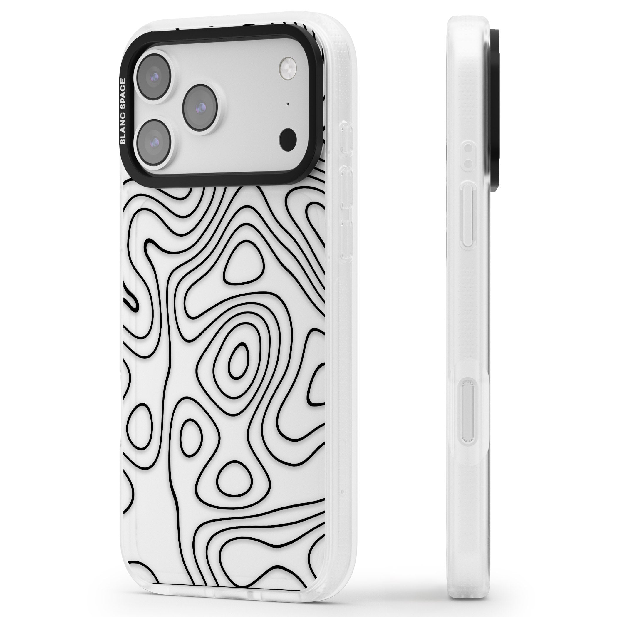 Damascus Steel iPhone 17 Pro Impact Air Clear Phone Case Side Profile