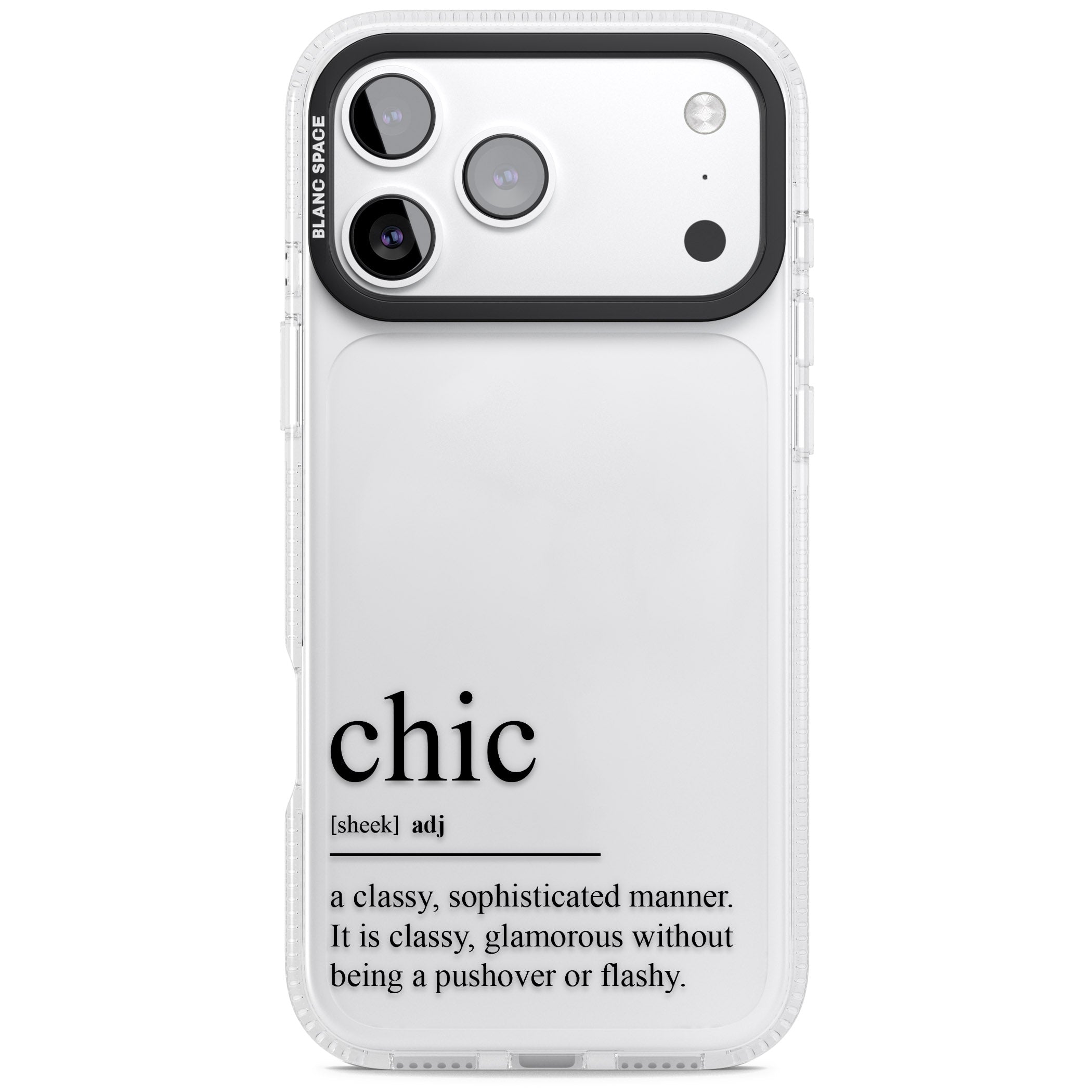 Chic iPhone 17 Pro Impact Air Clear Phone Case