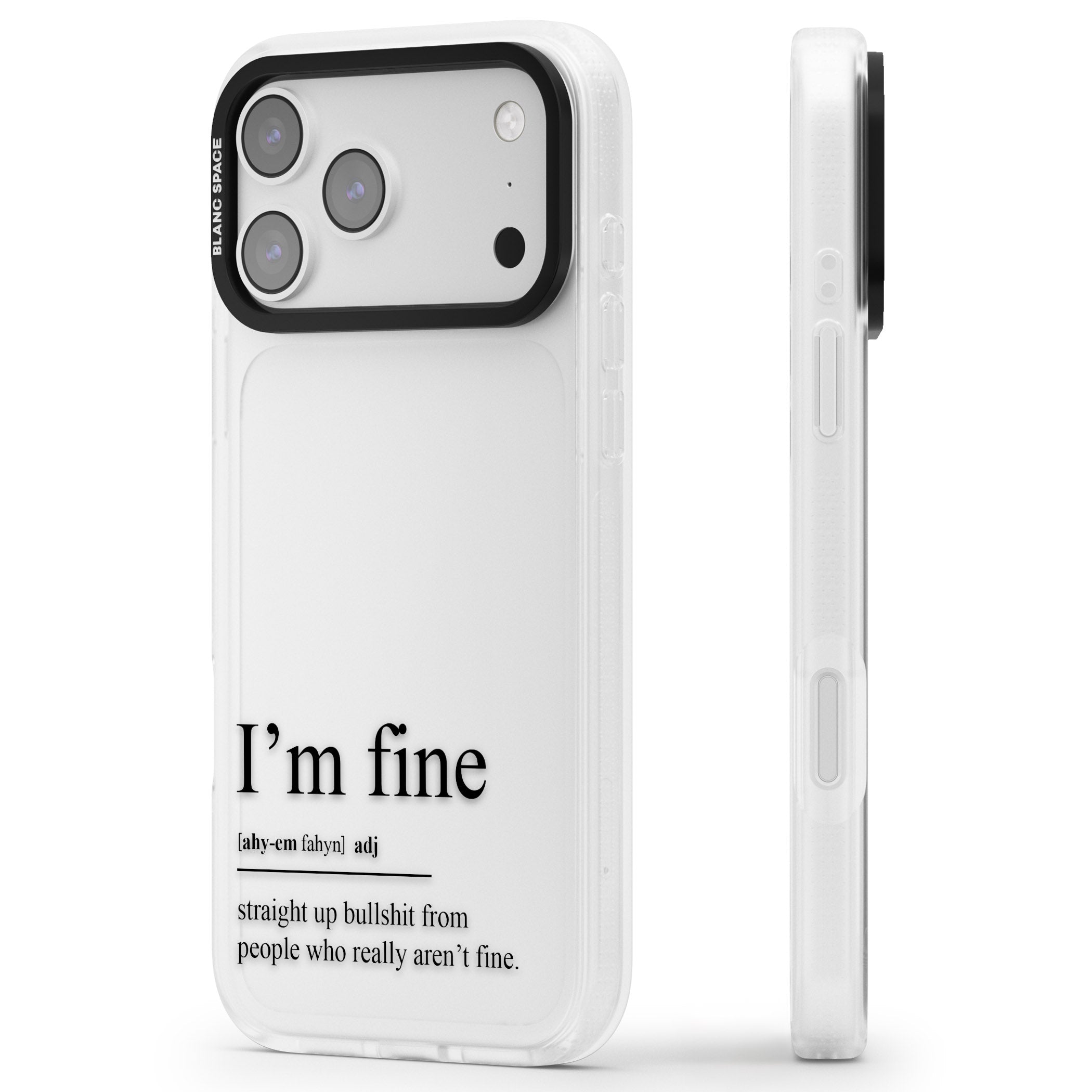 Im Fine iPhone 17 Pro Impact Air Clear Phone Case Side Profile