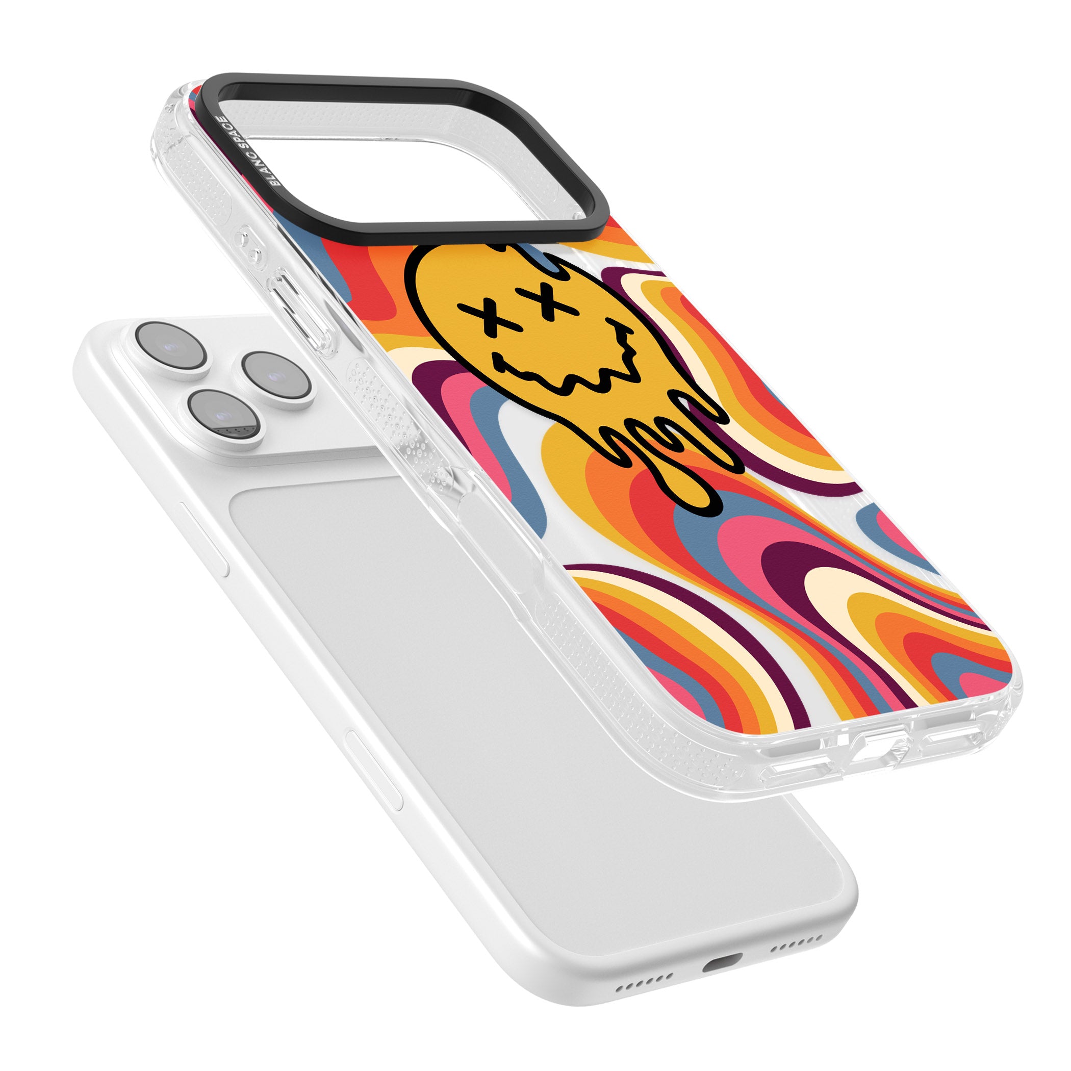 Trippy Face Melt iPhone 17 Pro Impact Air Clear Phone Case Colours