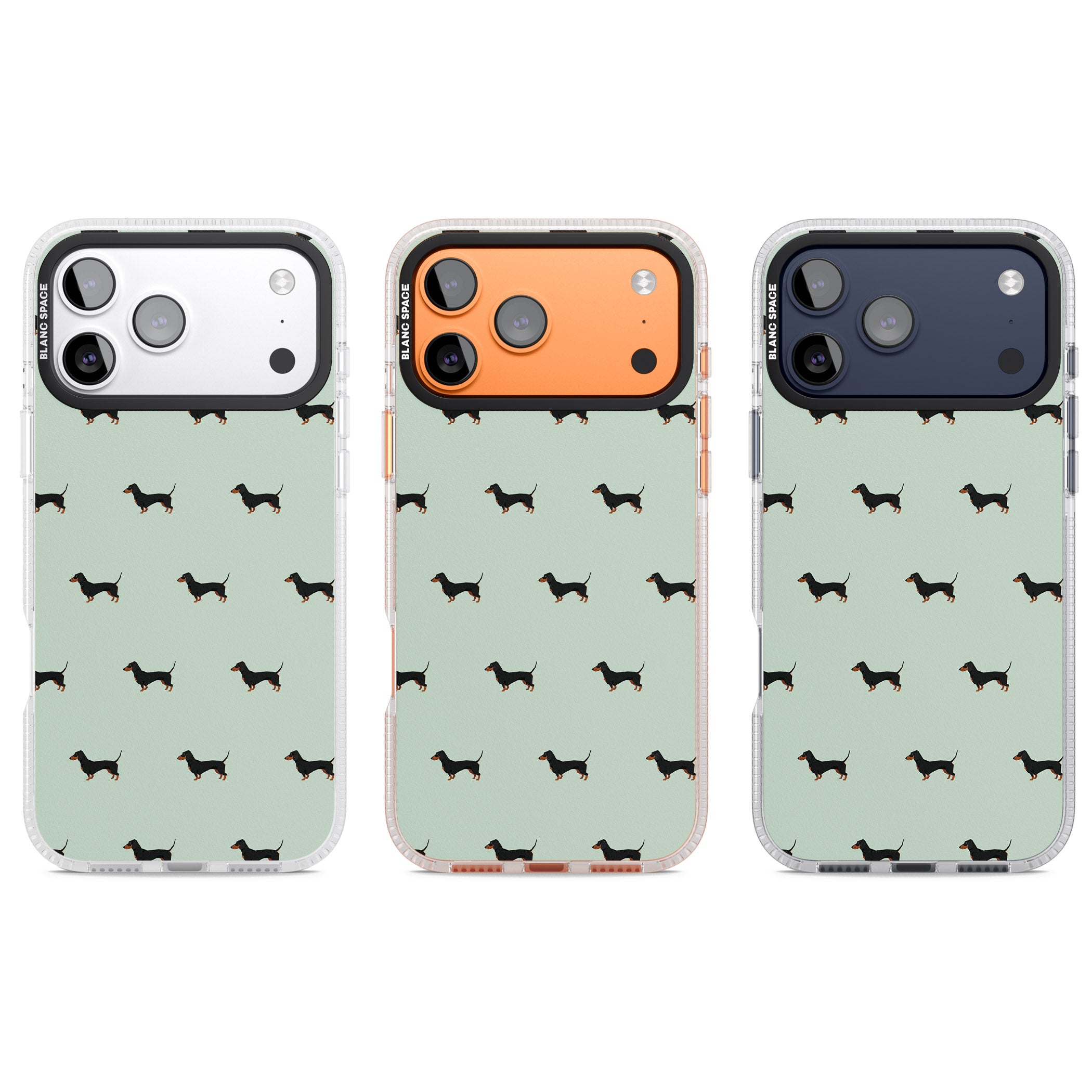 Dachshund Dog Pattern iPhone 17 Pro Impact Air Clear Phone Case APT Impact Protection