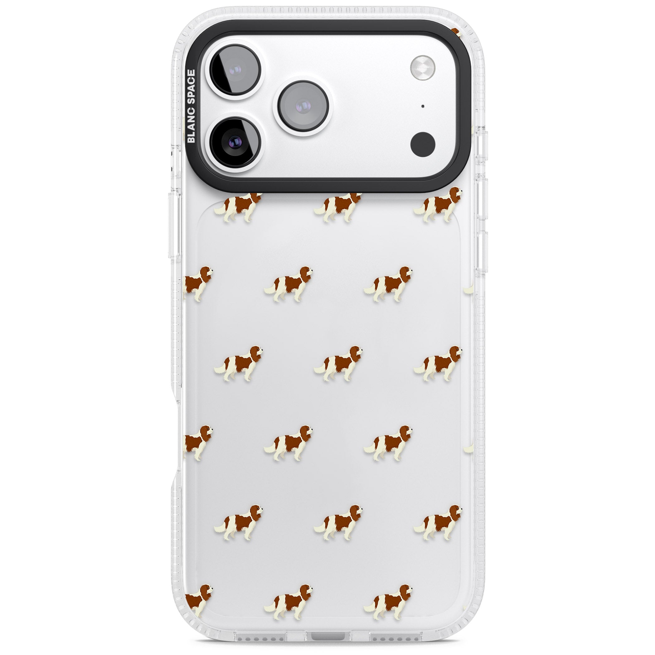 Cavalier King Charles Dog Pattern iPhone 17 Pro Impact Air Clear Phone Case