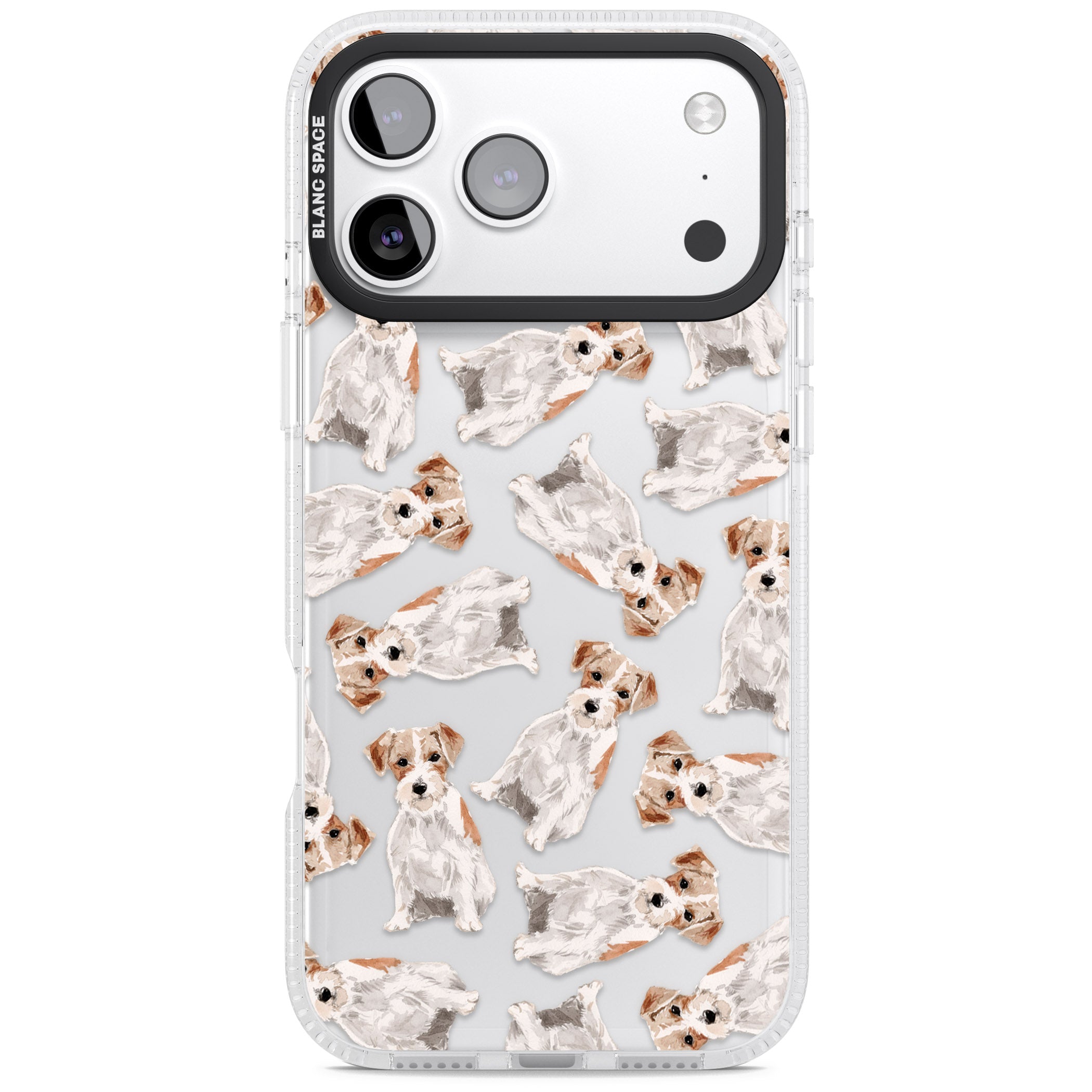 Whimsical Wirehaired Jack Russell iPhone 17 Pro Impact Air Clear Phone Case
