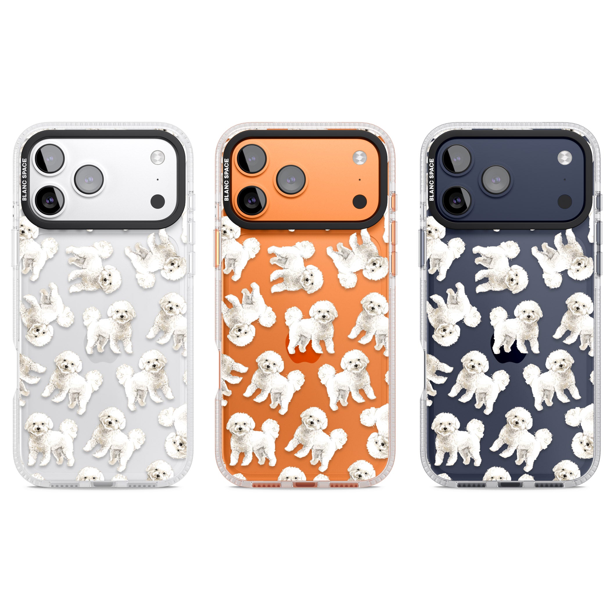 Bichon Frise Watercolor iPhone 17 Pro Impact Air Clear Phone Case APT Impact Protection