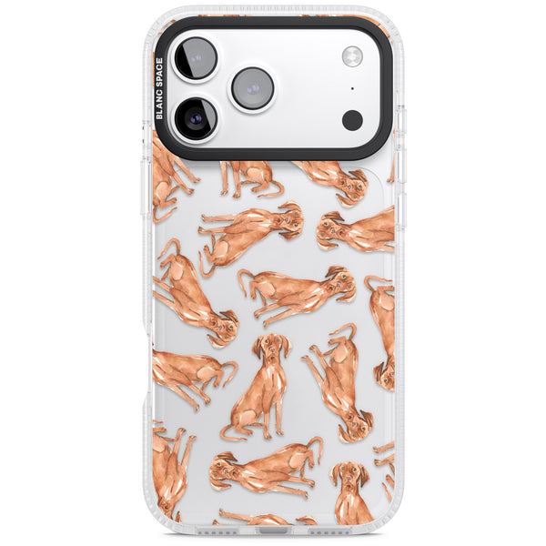 Hungarian Vizsla Watercolor Pattern