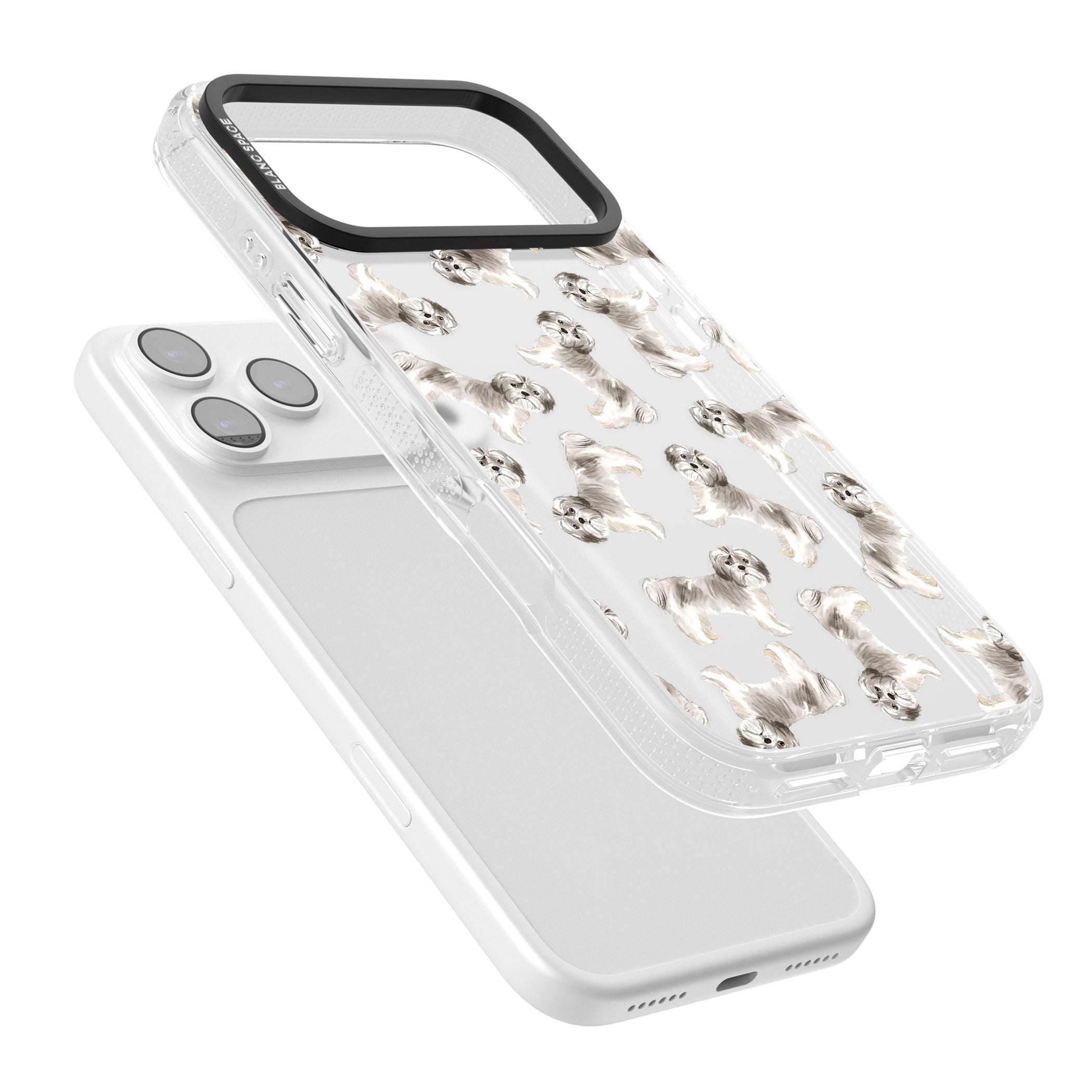 Shih Tzu Dog Pattern iPhone 17 Pro Impact Air Clear Phone Case Colours