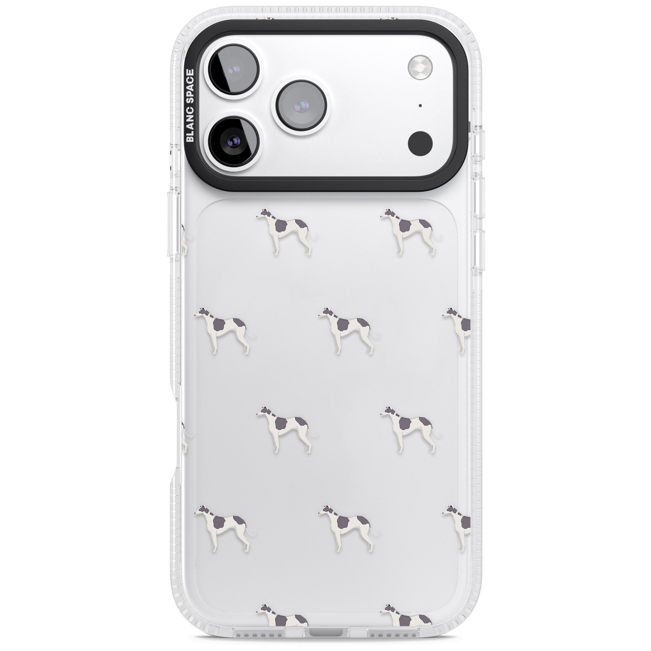 Greyhound Pattern iPhone 17 Pro Impact Air Clear Phone Case