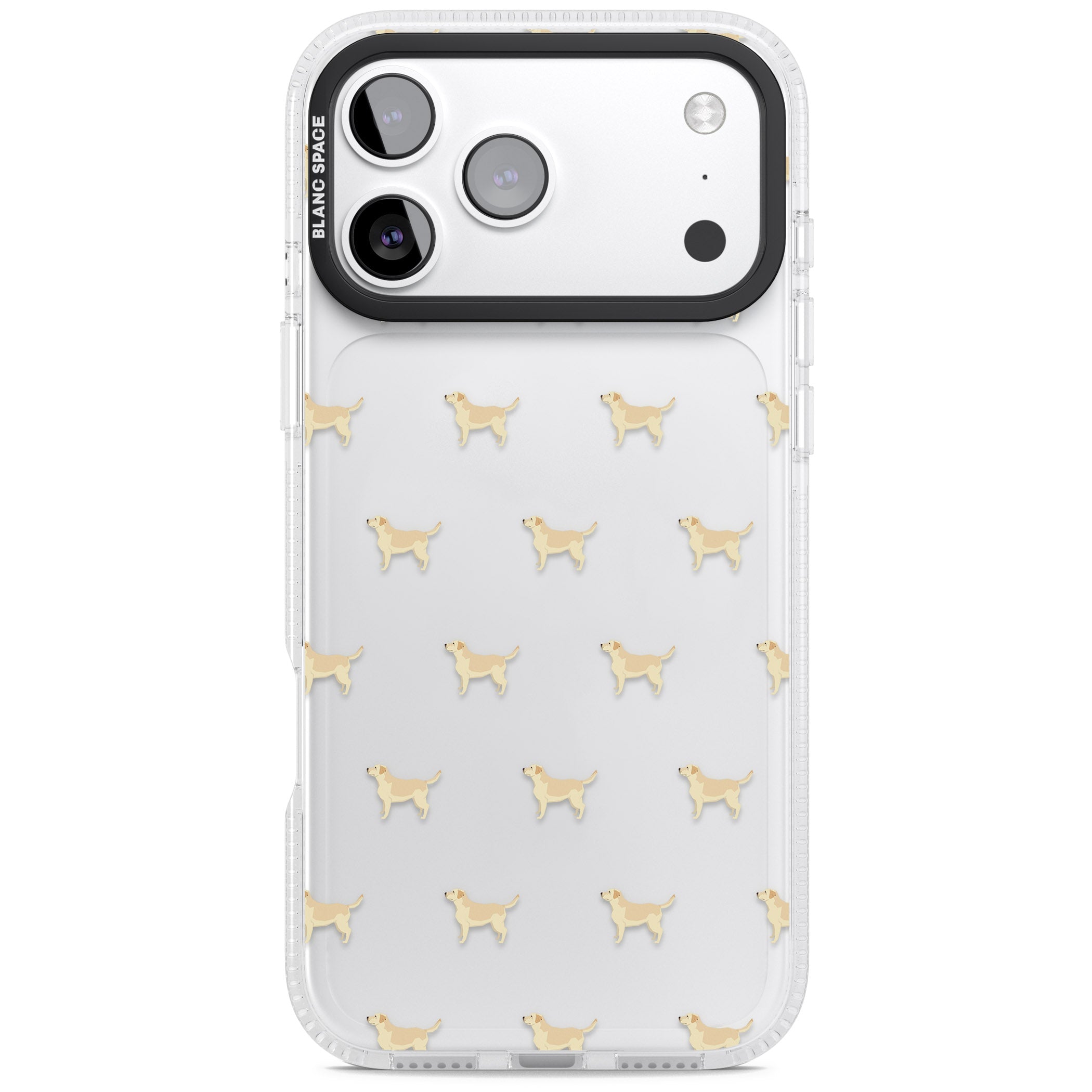 Tan Labrador Dog Pattern iPhone 17 Pro Impact Air Clear Phone Case
