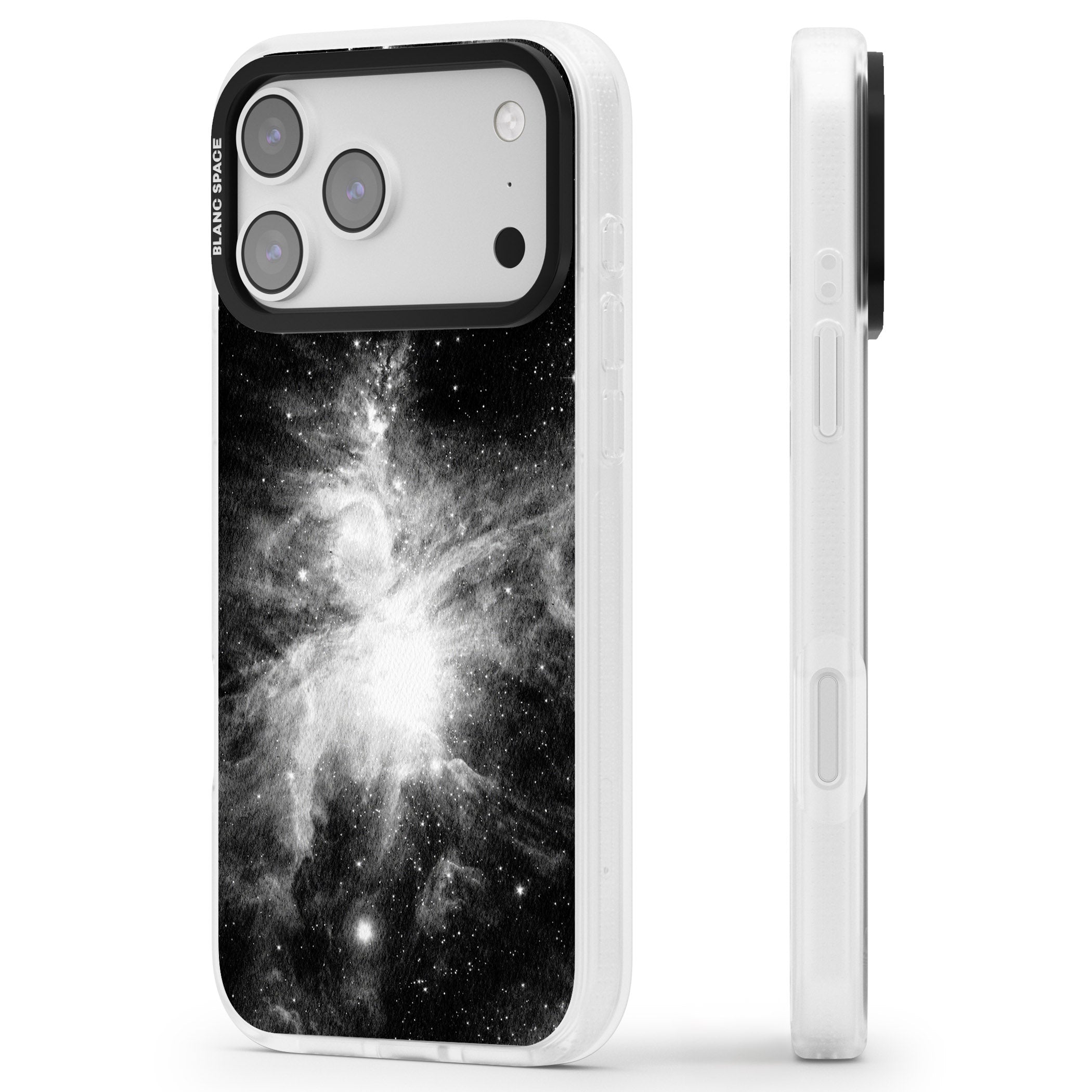 Galaxy Swirl iPhone 17 Pro Impact Air Clear Phone Case Side Profile