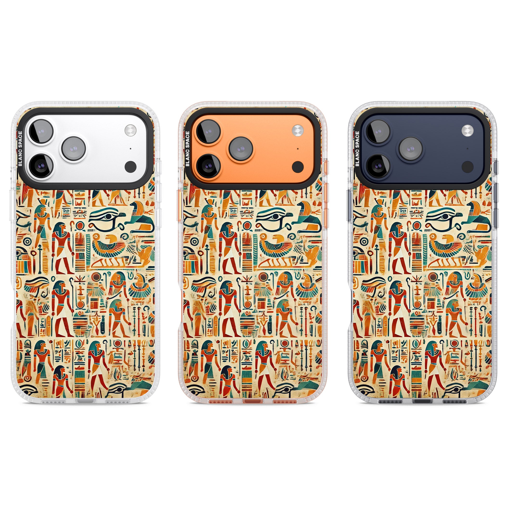 Egyptian Heiroglyphics iPhone 17 Pro Impact Air Clear Phone Case APT Impact Protection