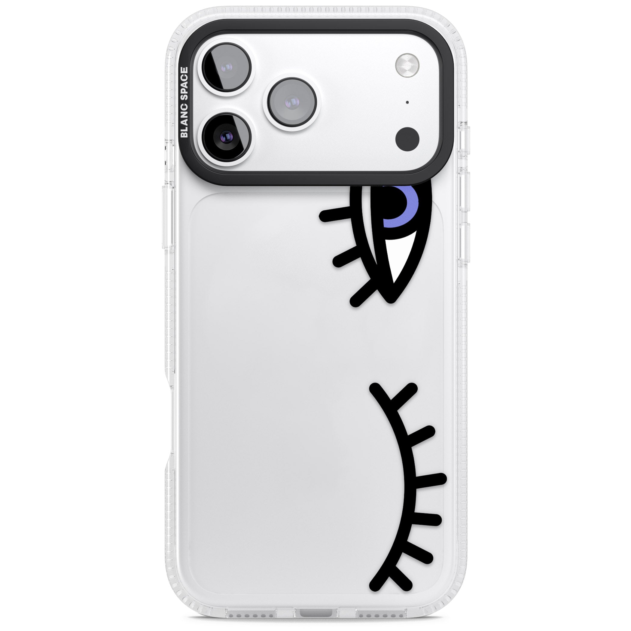 Winking Eyes Transparent Pattern iPhone 17 Pro Impact Air Clear Phone Case