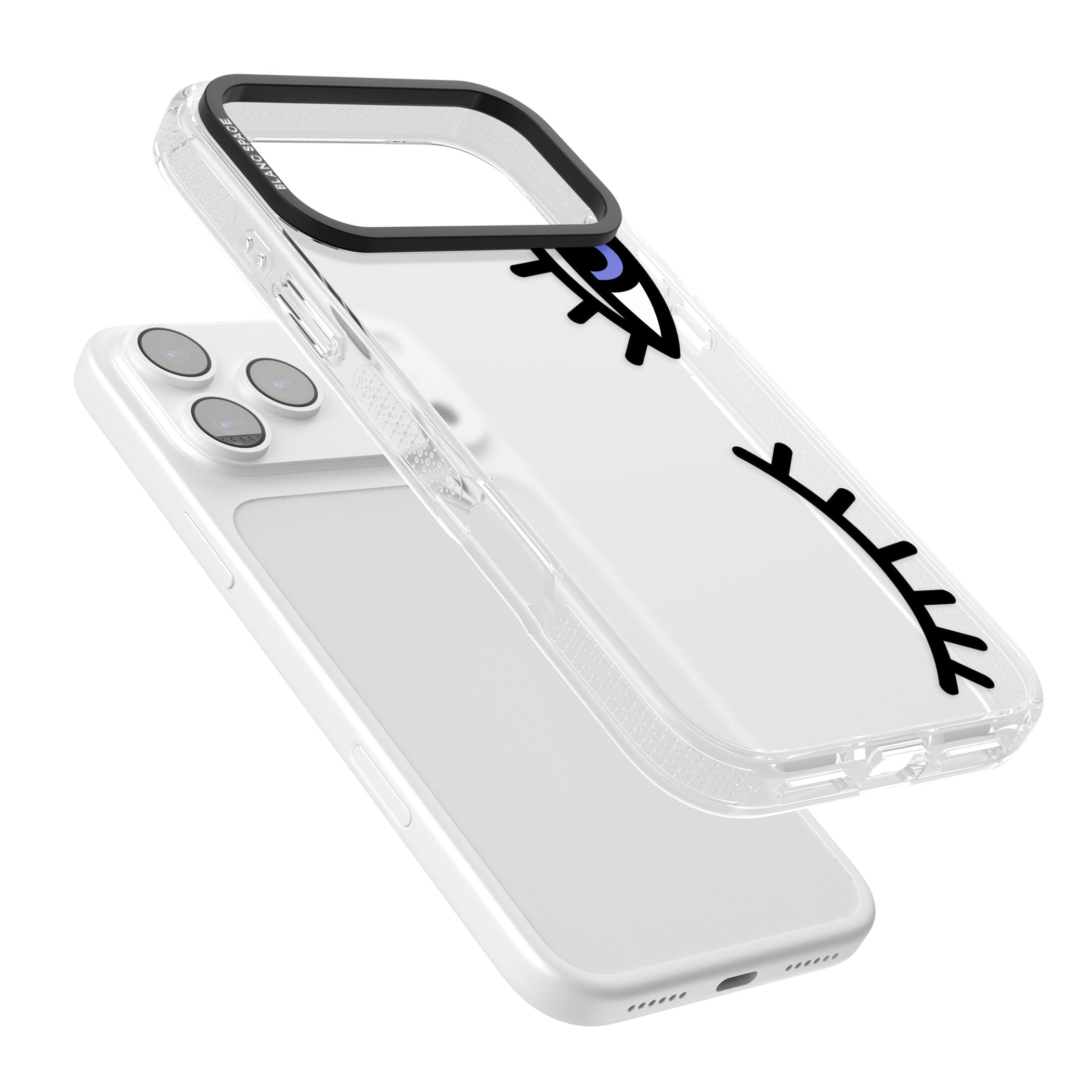 Winking Eyes Transparent Pattern iPhone 17 Pro Impact Air Clear Phone Case Colours