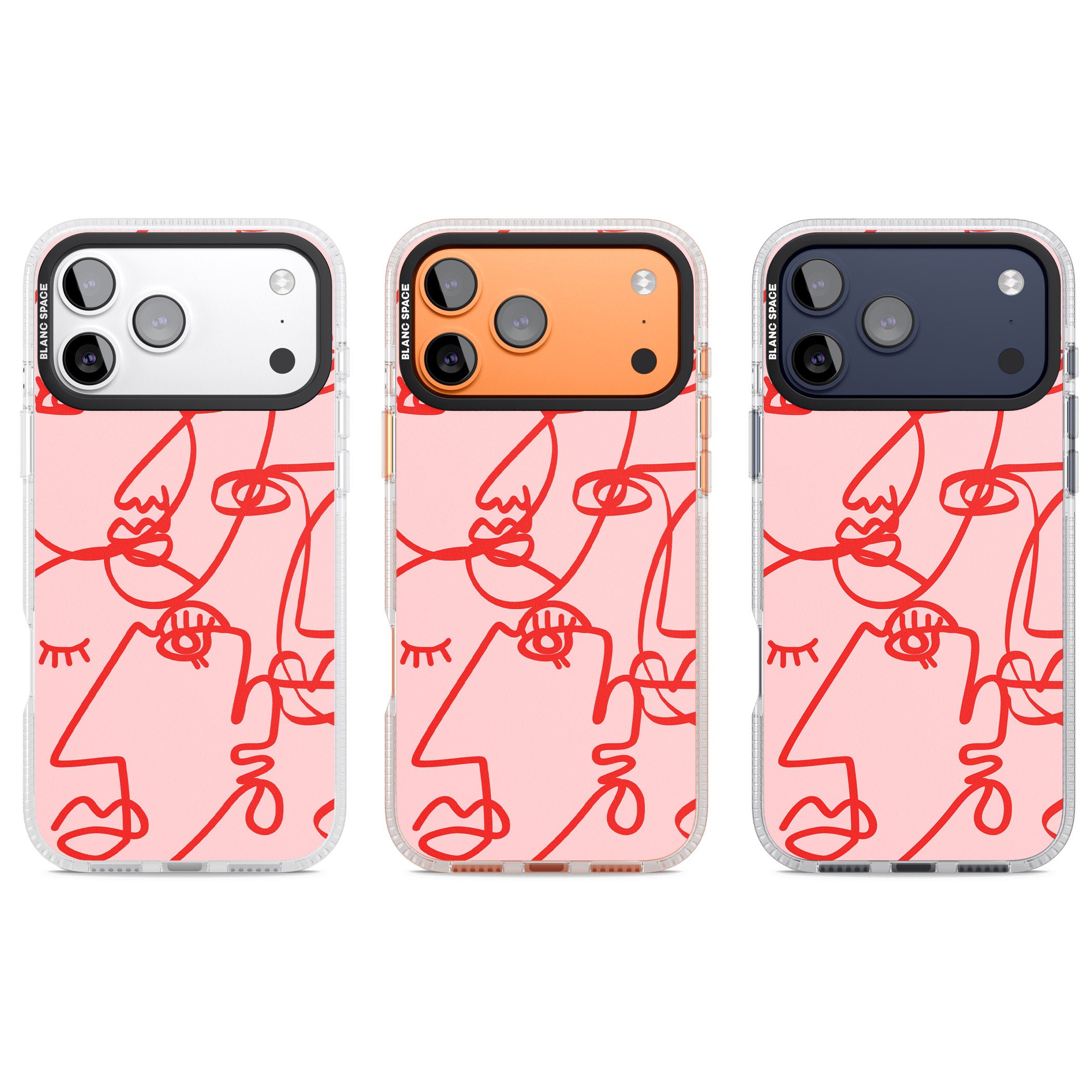 Red Line Art iPhone 17 Pro Impact Air Clear Phone Case APT Impact Protection