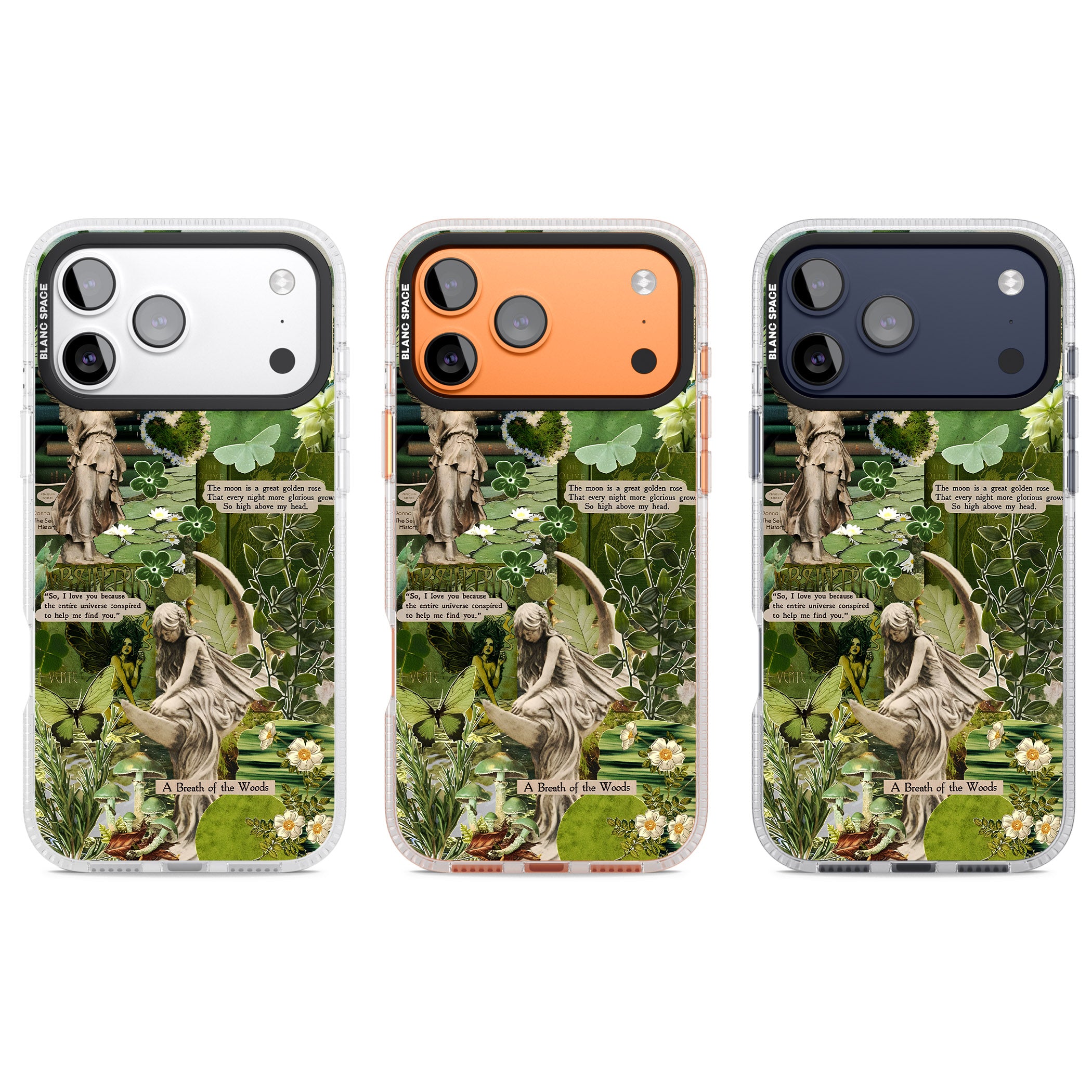 Enchanted Forest Green iPhone 17 Pro Impact Air Clear Phone Case APT Impact Protection