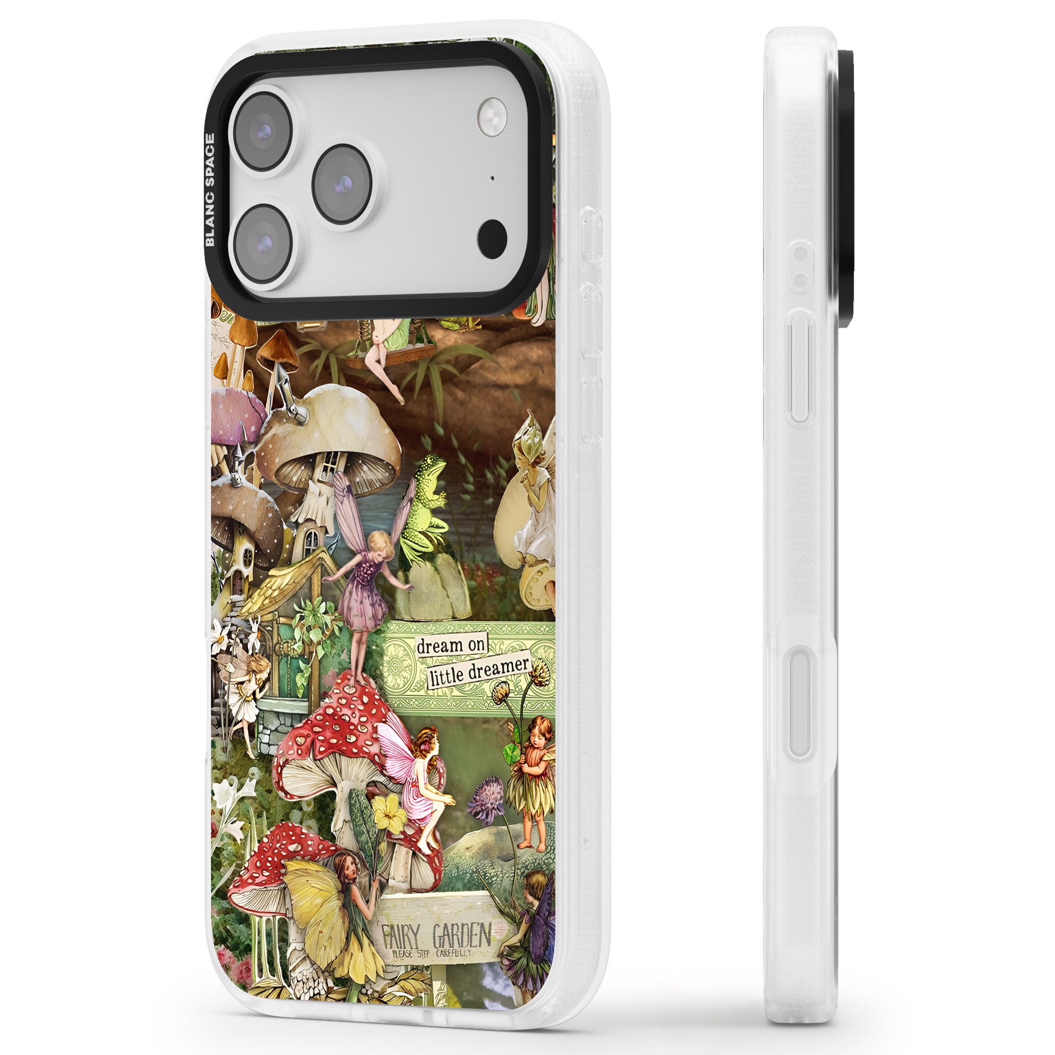 Dreamy Garden iPhone 17 Pro Impact Air Clear Phone Case Side Profile