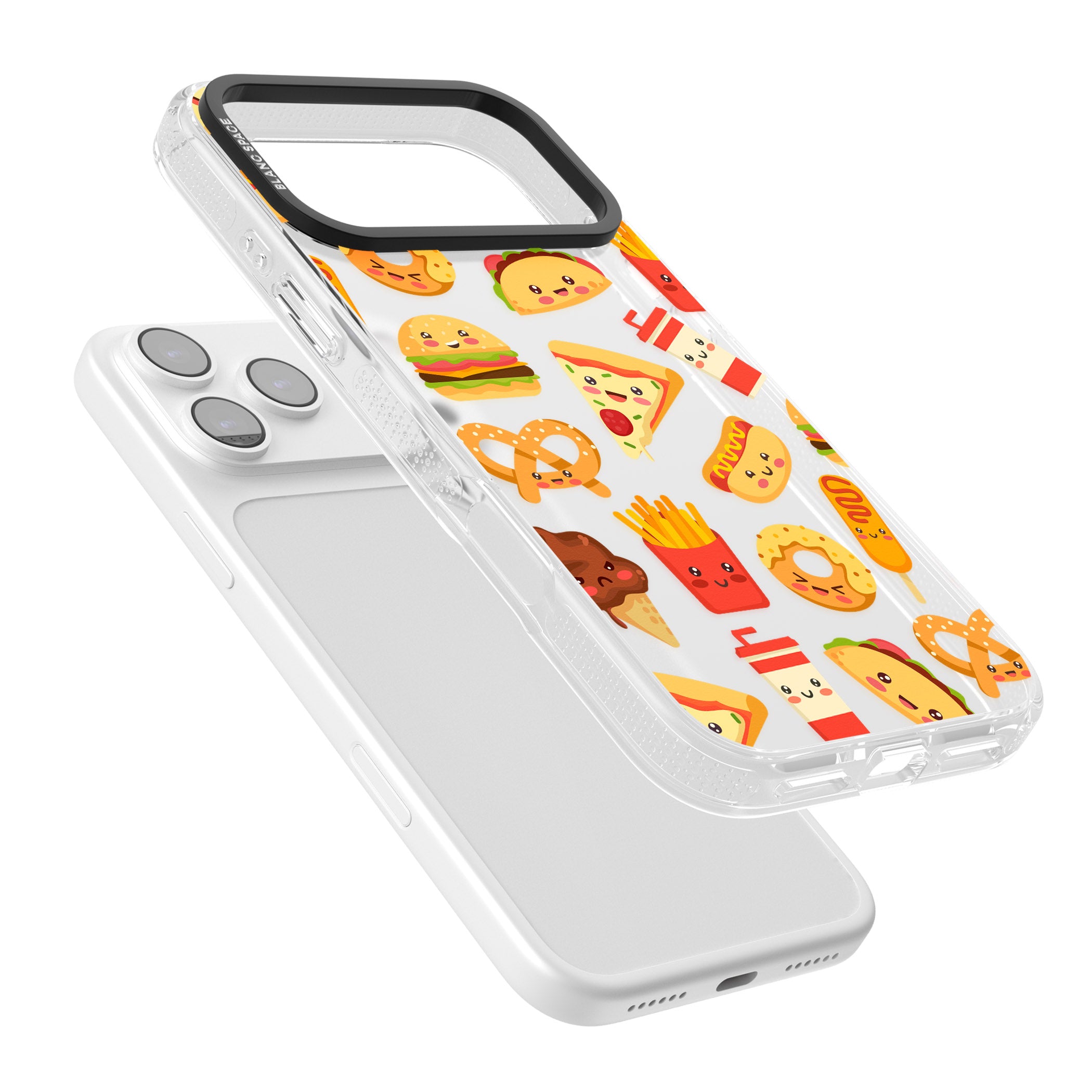 Fast Food Patterns Kawaii Fast Food Mix iPhone 17 Pro Impact Air Clear Phone Case Colours