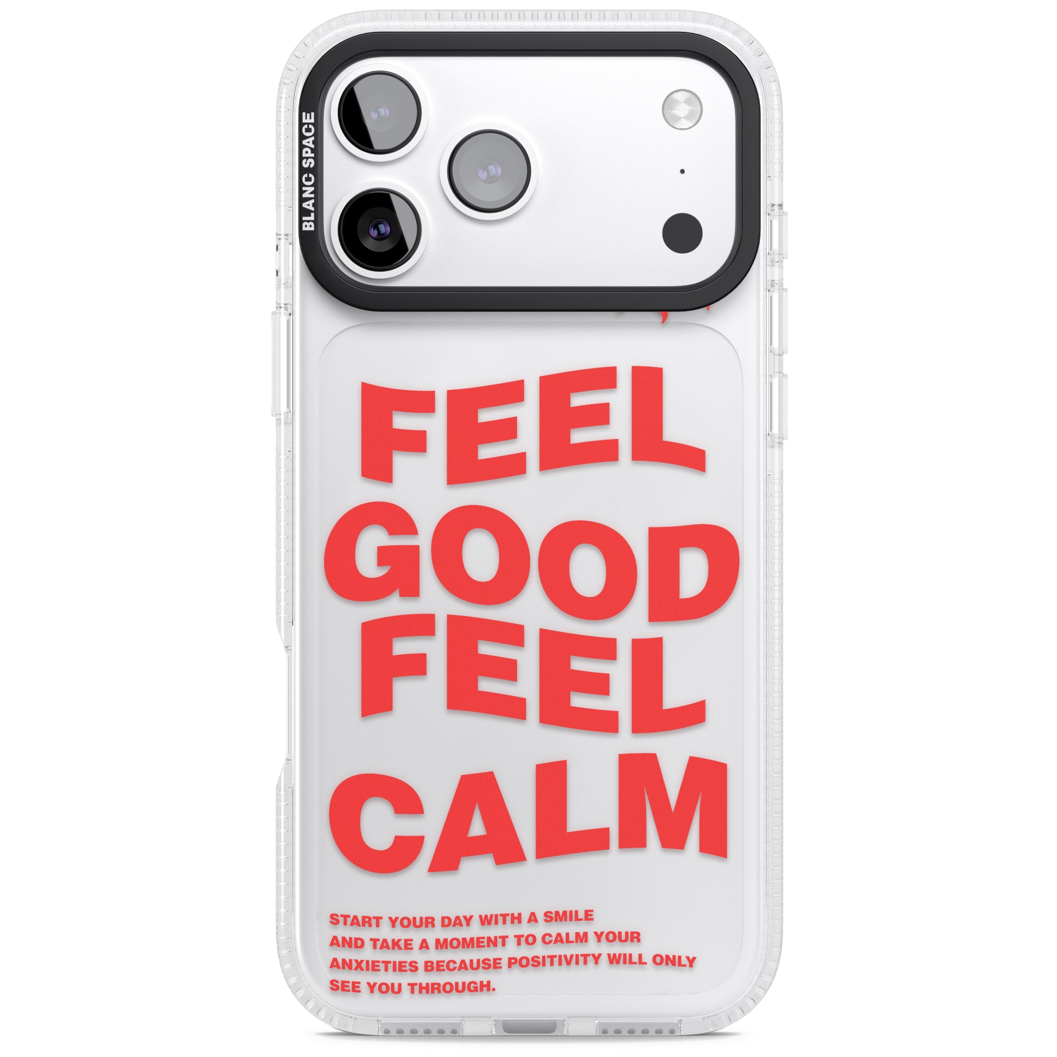 Feel Good Feel Calm (Red) iPhone 17 Pro Impact Air Clear Phone Case