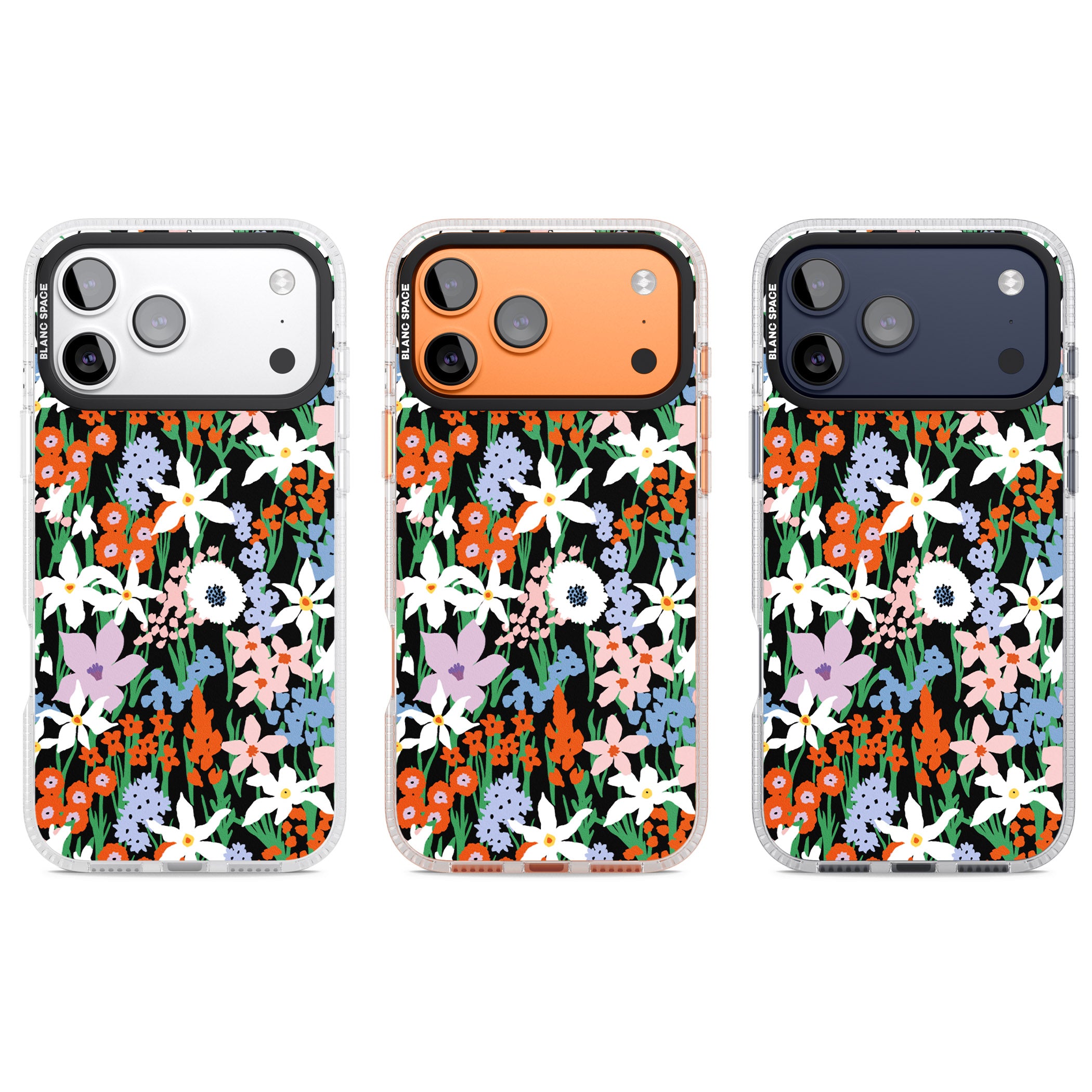 Floral Bloom Meadow Solid iPhone 17 Pro Impact Air Clear Phone Case APT Impact Protection