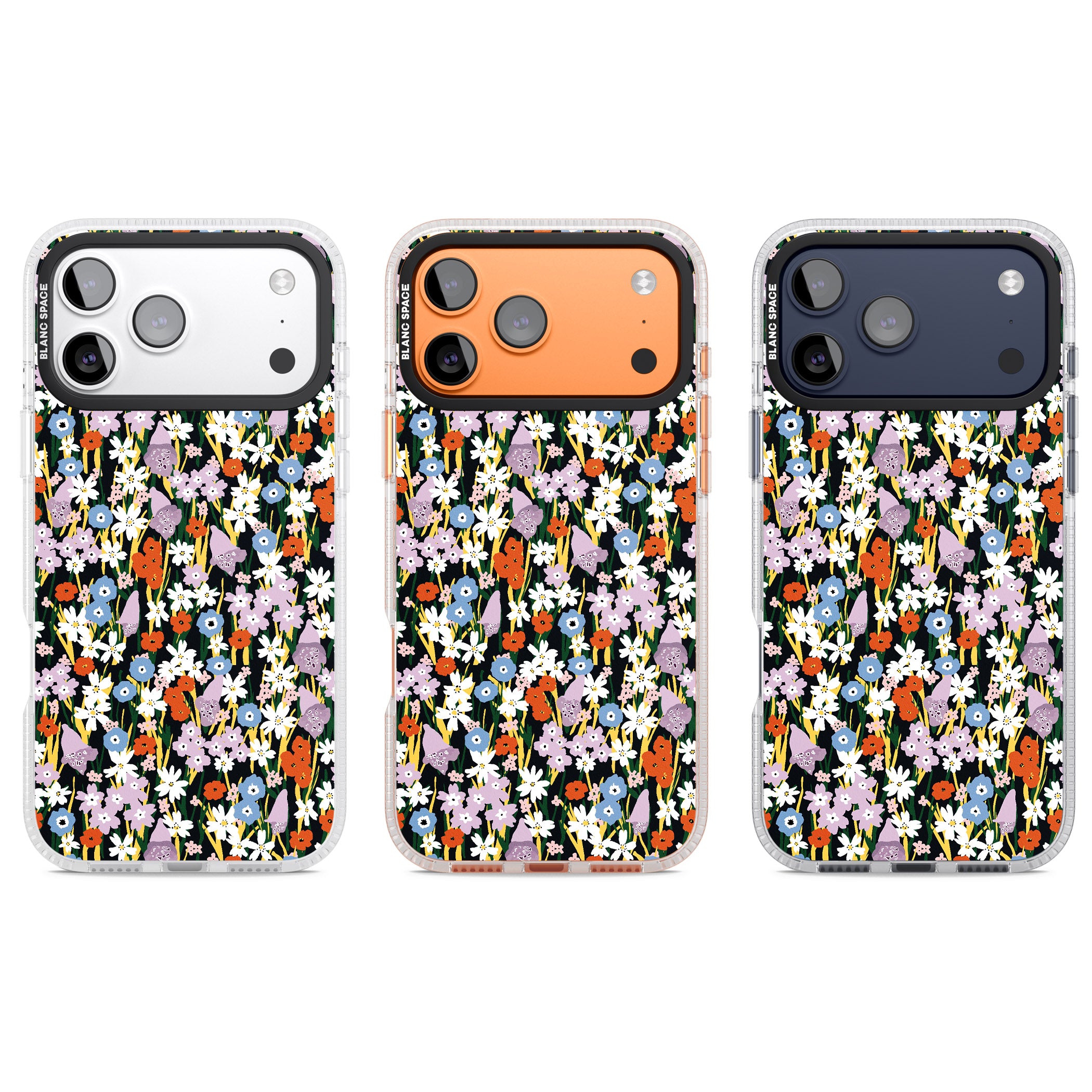 Energetic Floral Mix iPhone 17 Pro Impact Air Clear Phone Case APT Impact Protection