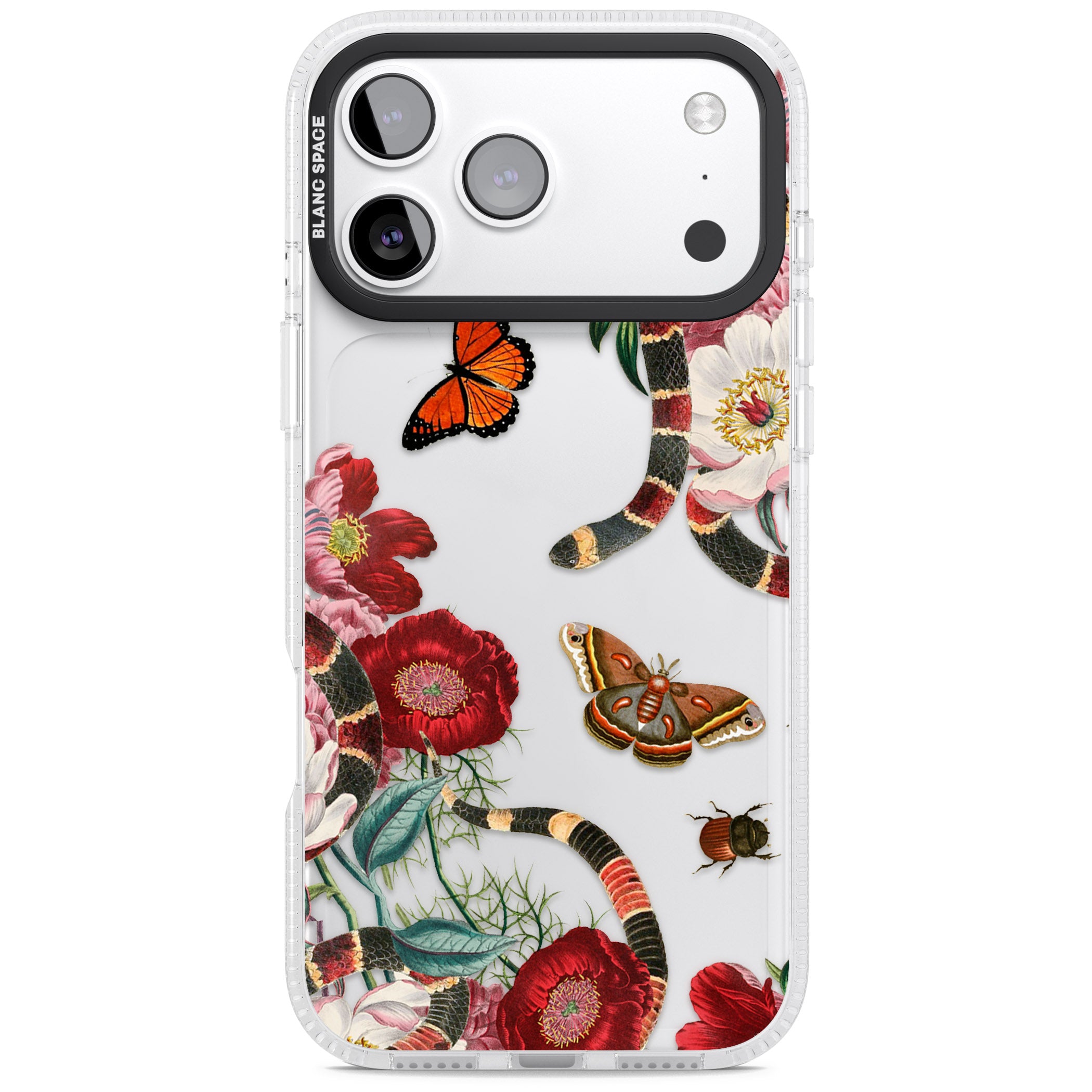 Botanical Snake iPhone 17 Pro Impact Air Clear Phone Case