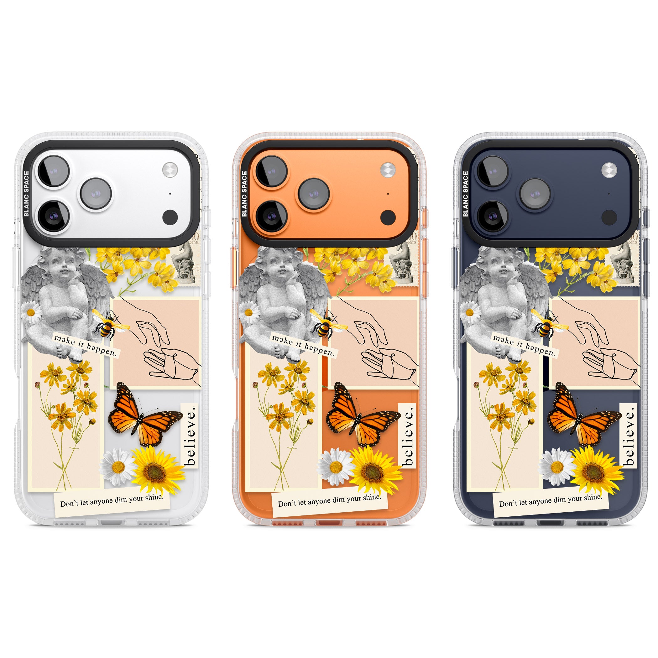 Vintage Wildflower Collage iPhone 17 Pro Impact Air Clear Phone Case APT Impact Protection