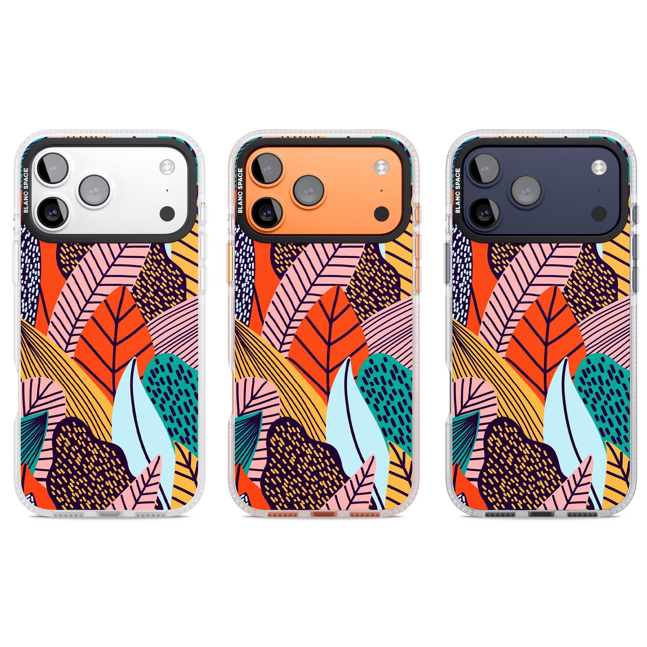 Abstract Leaves iPhone 17 Pro Impact Air Clear Phone Case APT Impact Protection