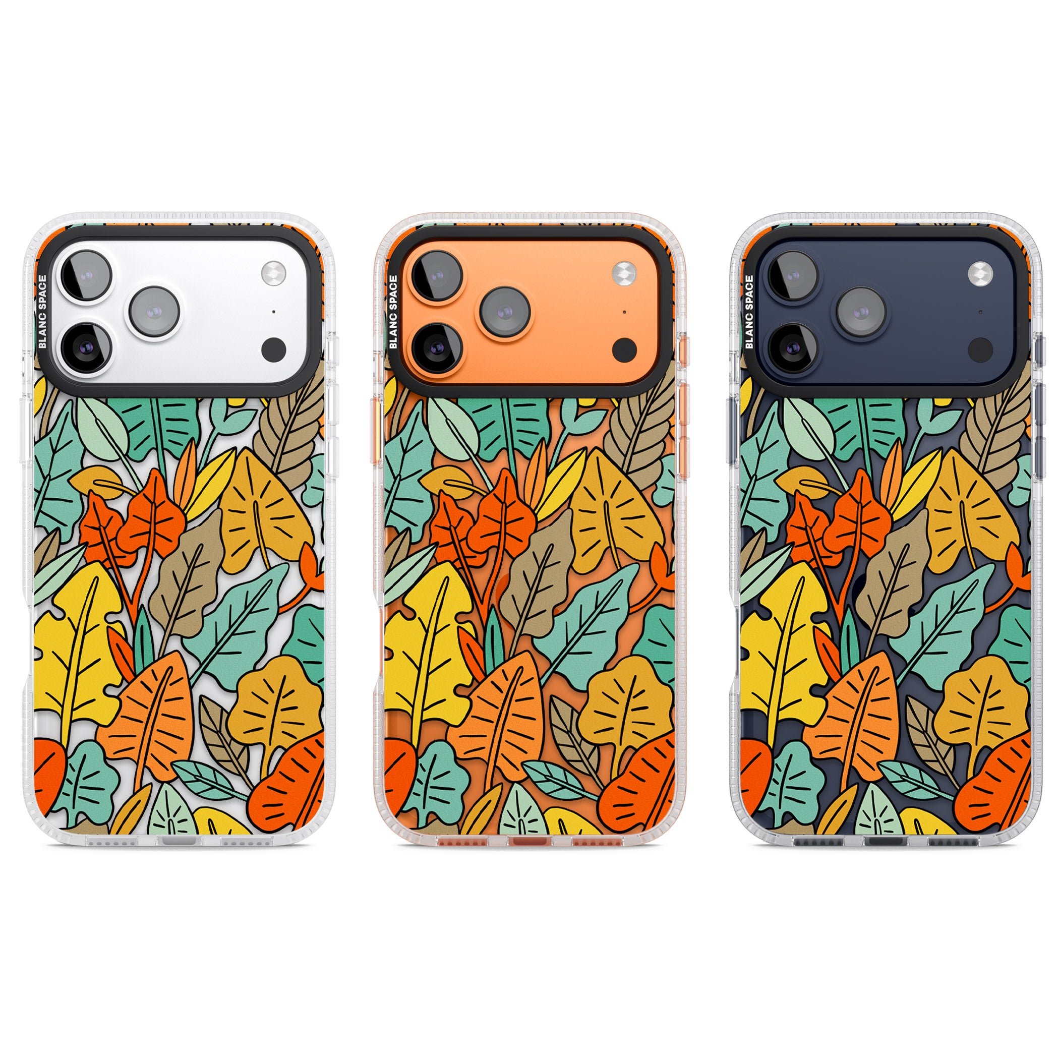 Pastel Toned Autumn Leaves iPhone 17 Pro Impact Air Clear Phone Case APT Impact Protection