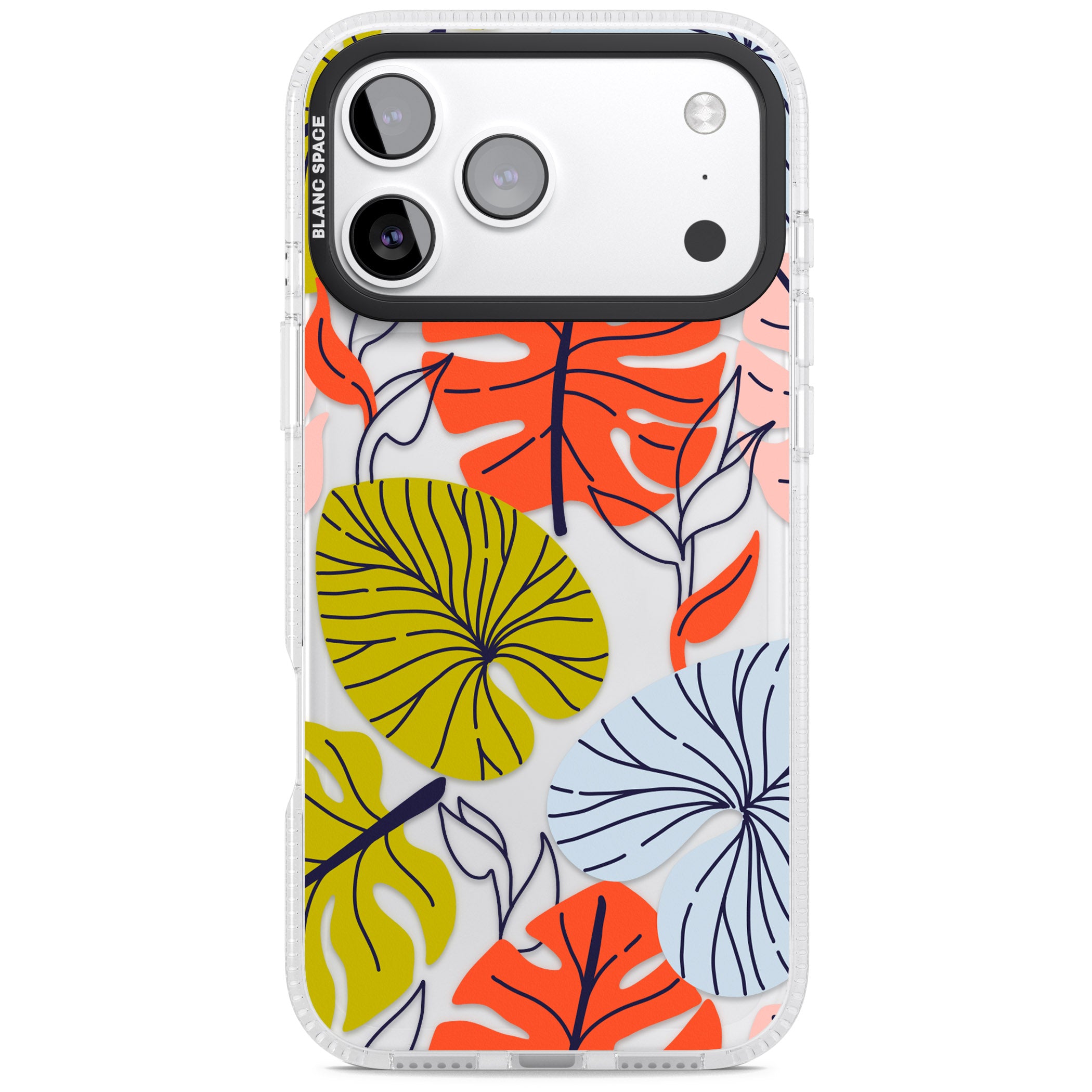 Retro Leaves iPhone 17 Pro Impact Air Clear Phone Case