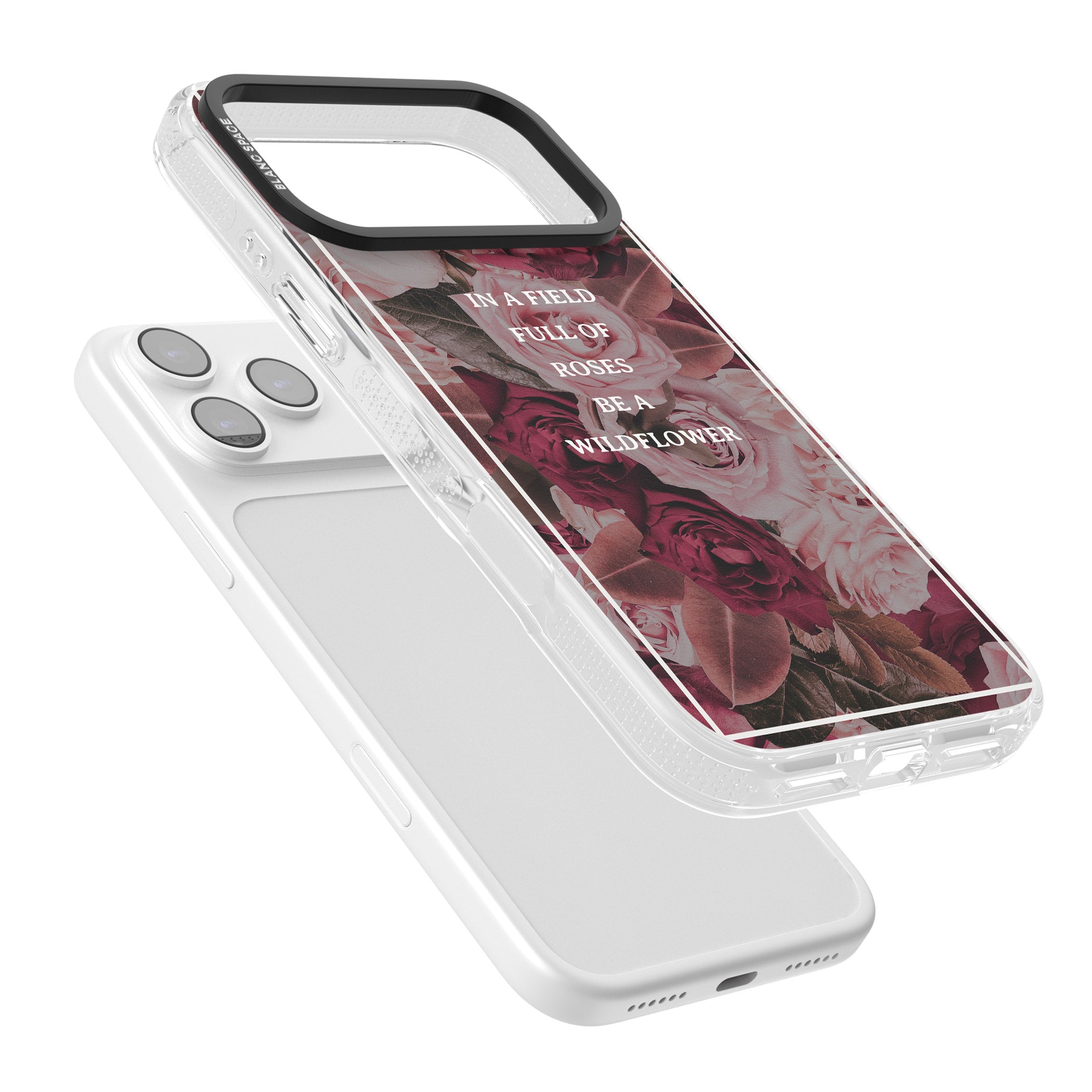 Wildflower Floral Quote iPhone 17 Pro Impact Air Clear Phone Case Colours
