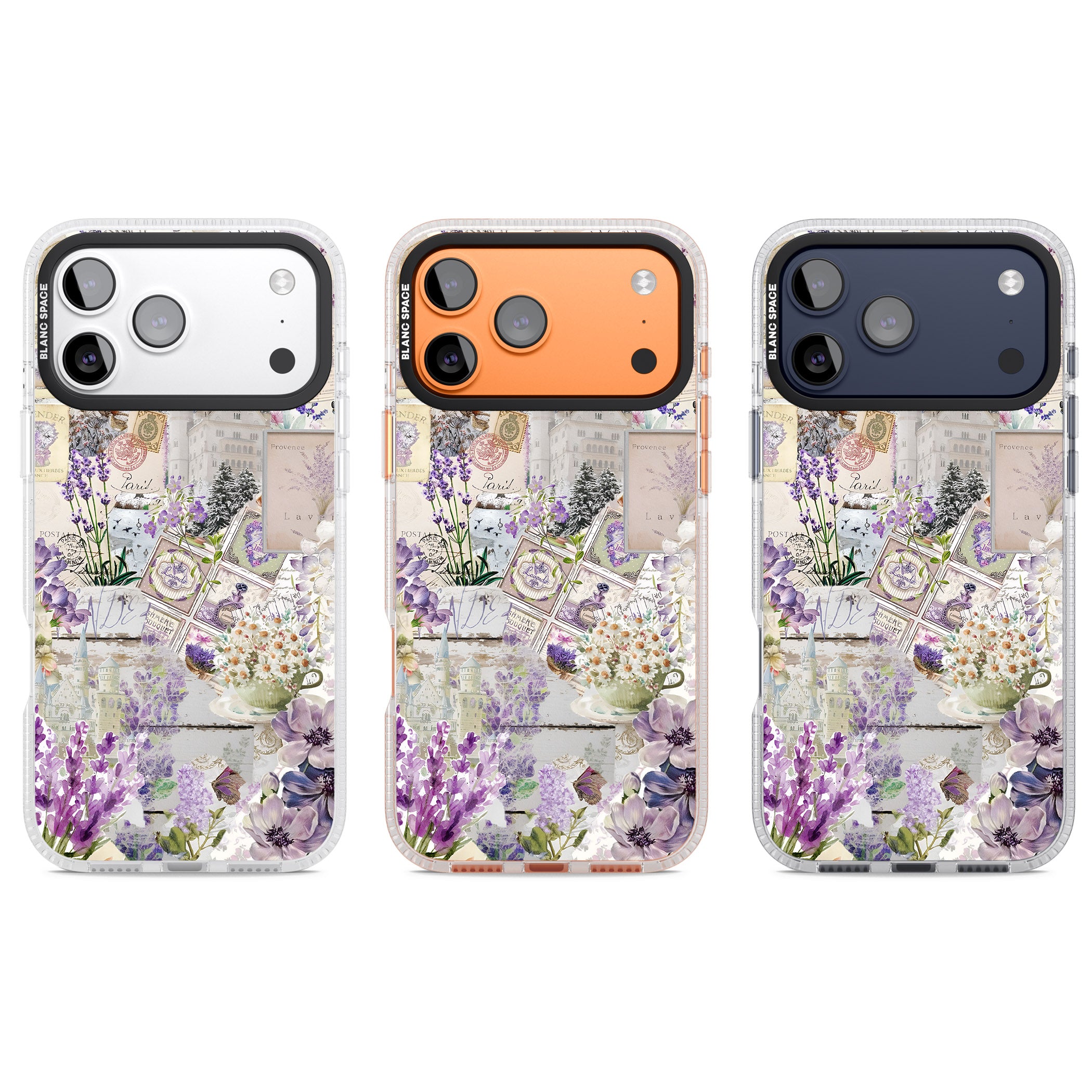 Soft Lavender Collage iPhone 17 Pro Impact Air Clear Phone Case APT Impact Protection