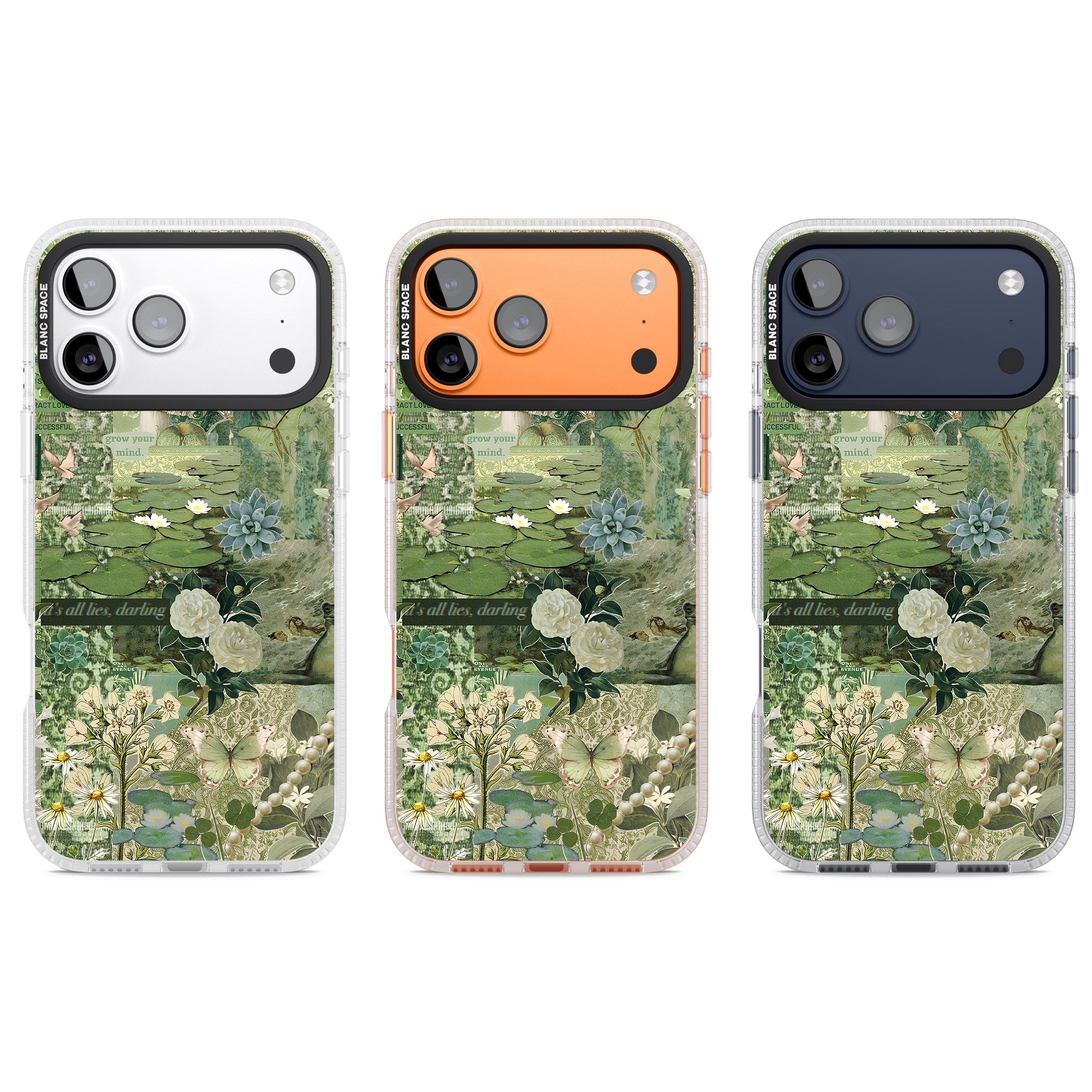 Sage Collage iPhone 17 Pro Impact Air Clear Phone Case APT Impact Protection