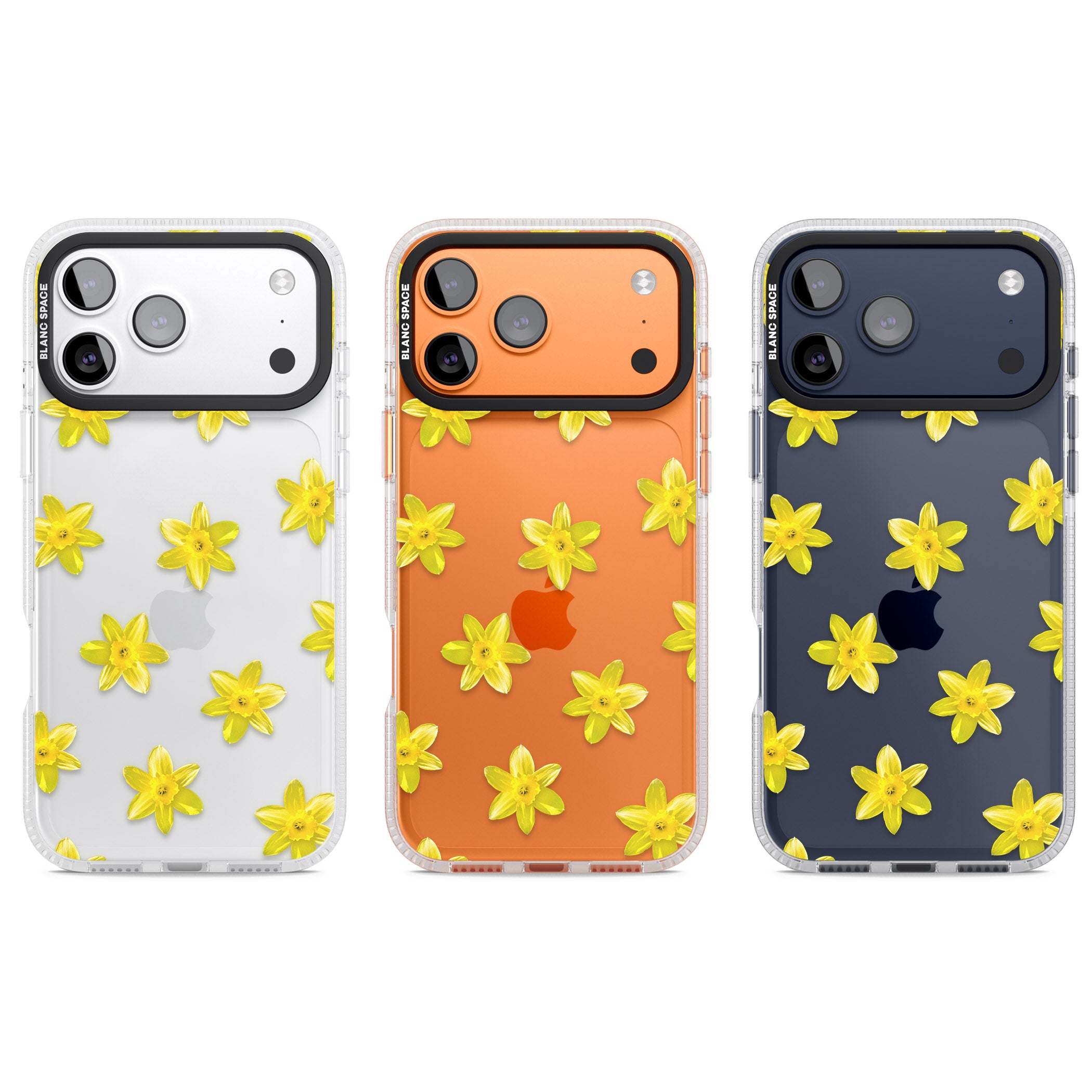 Daffodils Transparent Pattern iPhone 17 Pro Impact Air Clear Phone Case APT Impact Protection