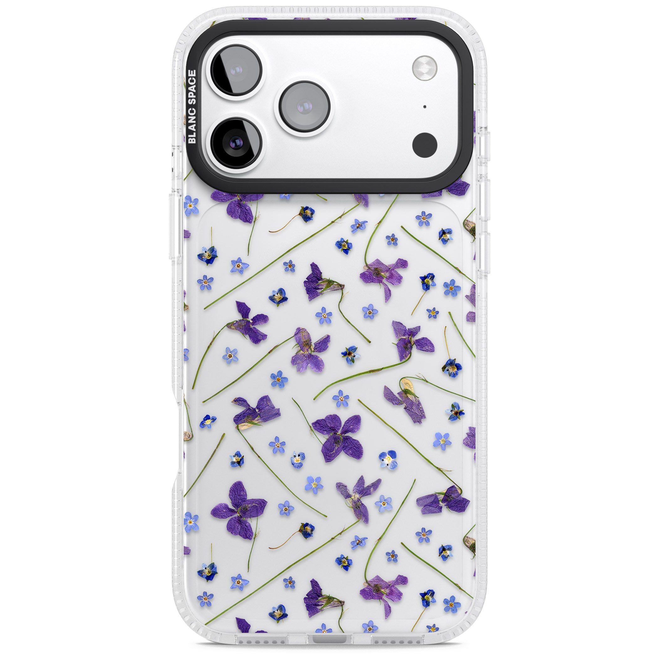 Pressed Violet Flower iPhone 17 Pro Impact Air Clear Phone Case