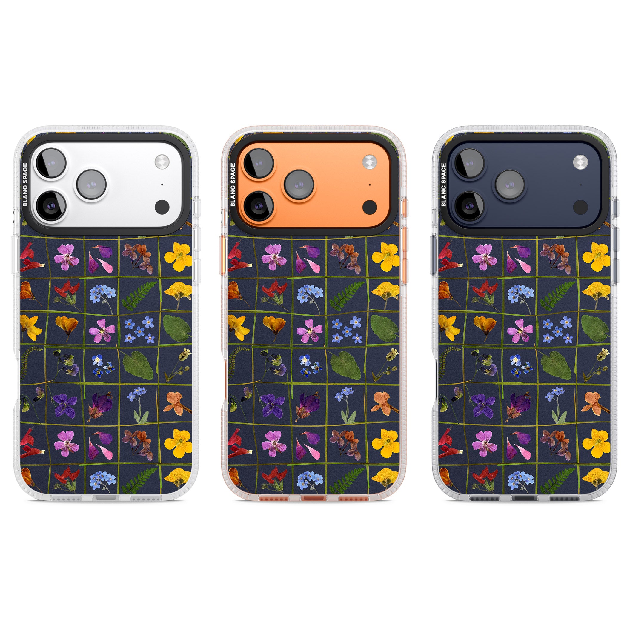 Wildflower Grid iPhone 17 Pro Impact Air Clear Phone Case APT Impact Protection