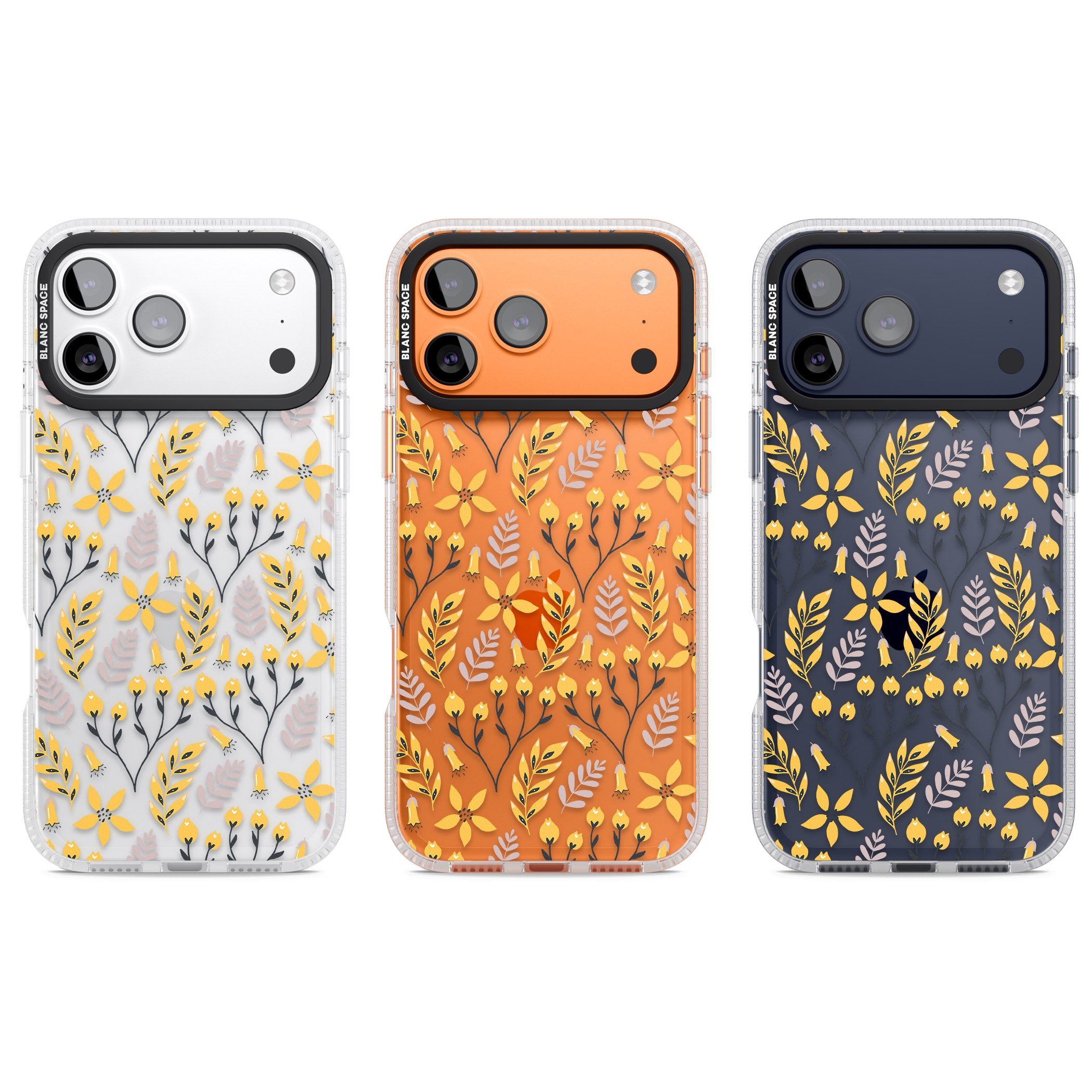 Yellow Floral Vibrance iPhone 17 Pro Impact Air Clear Phone Case APT Impact Protection