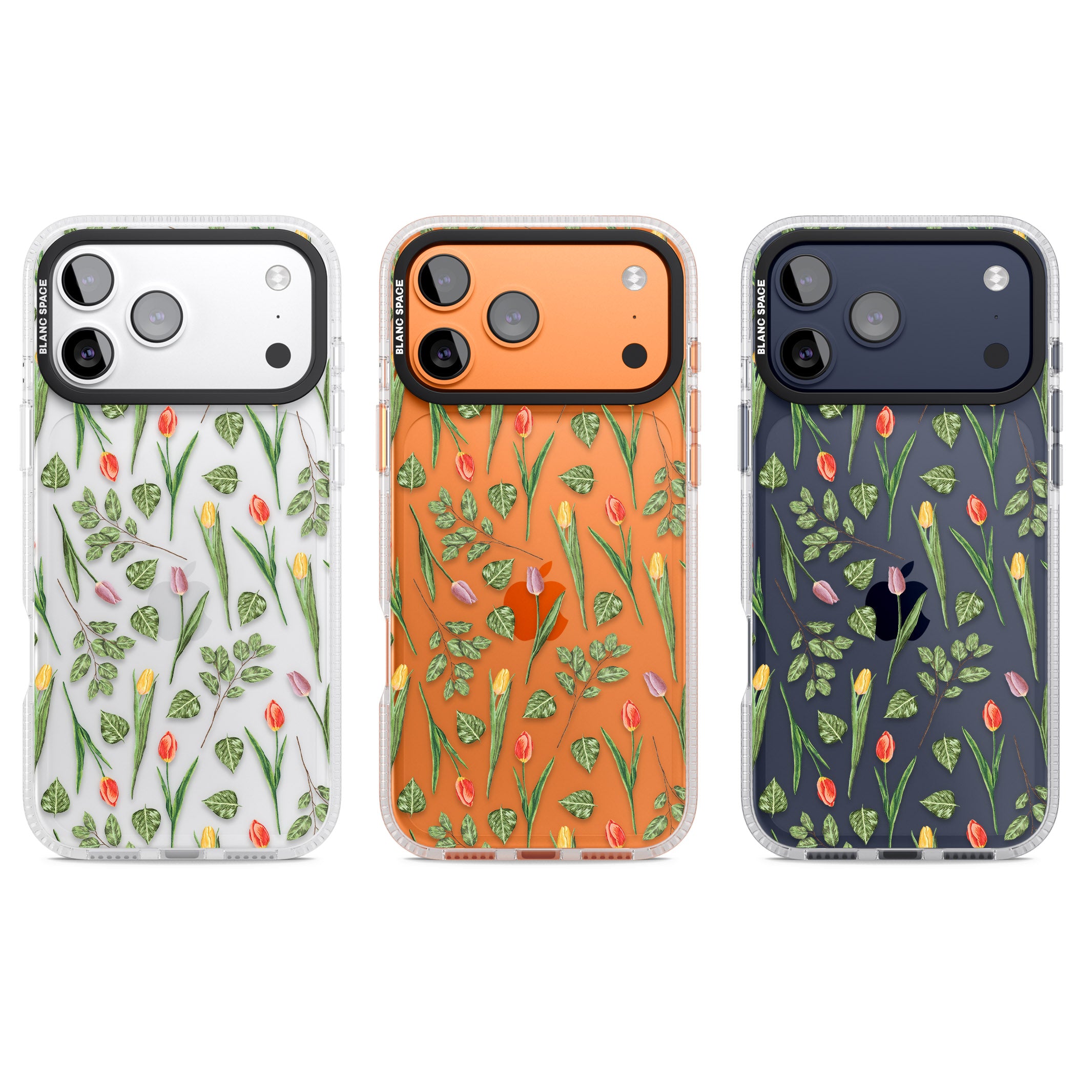 Spring Tulips Floral iPhone 17 Pro Impact Air Clear Phone Case APT Impact Protection