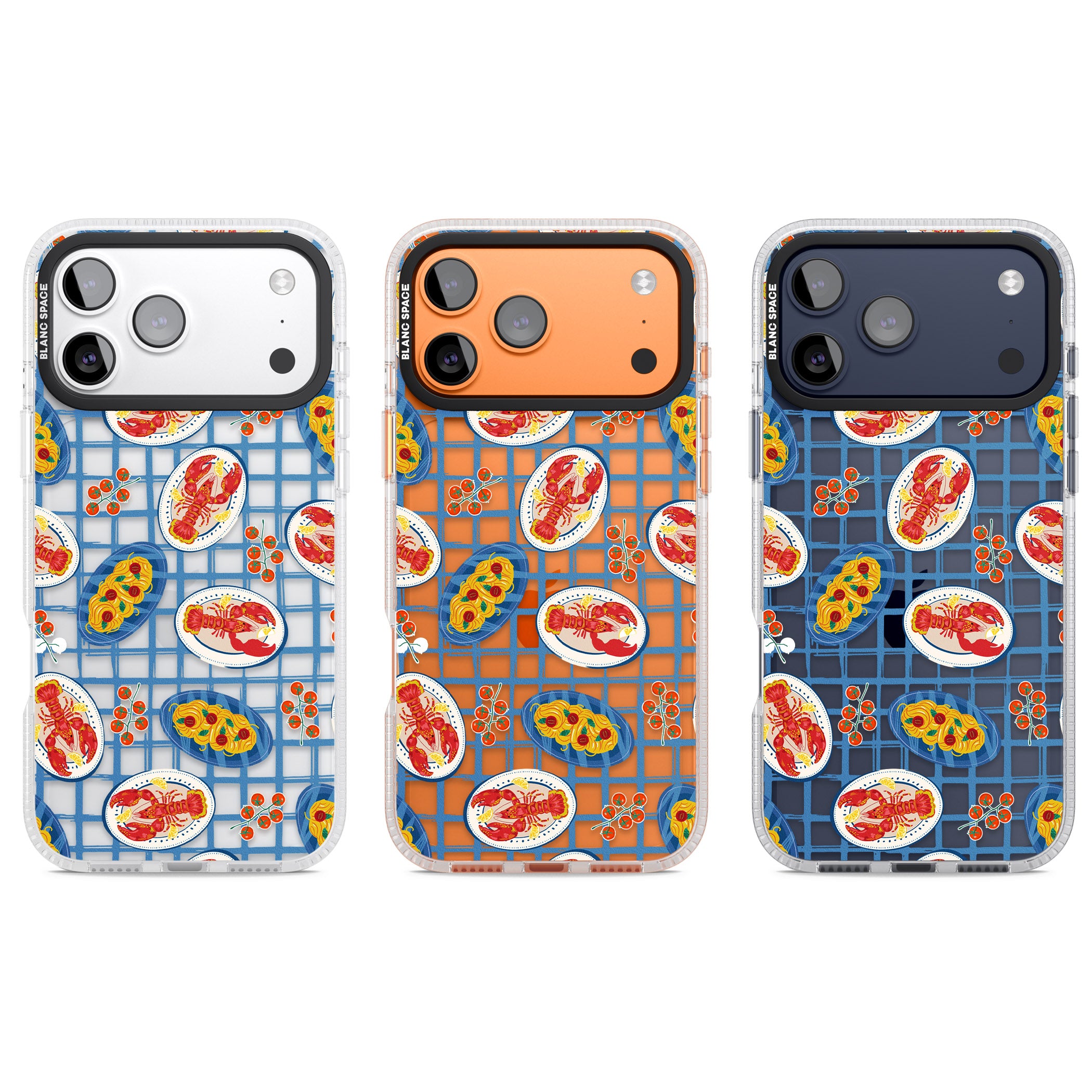 Lobster & Pasta Picnic iPhone 17 Pro Impact Air Clear Phone Case APT Impact Protection