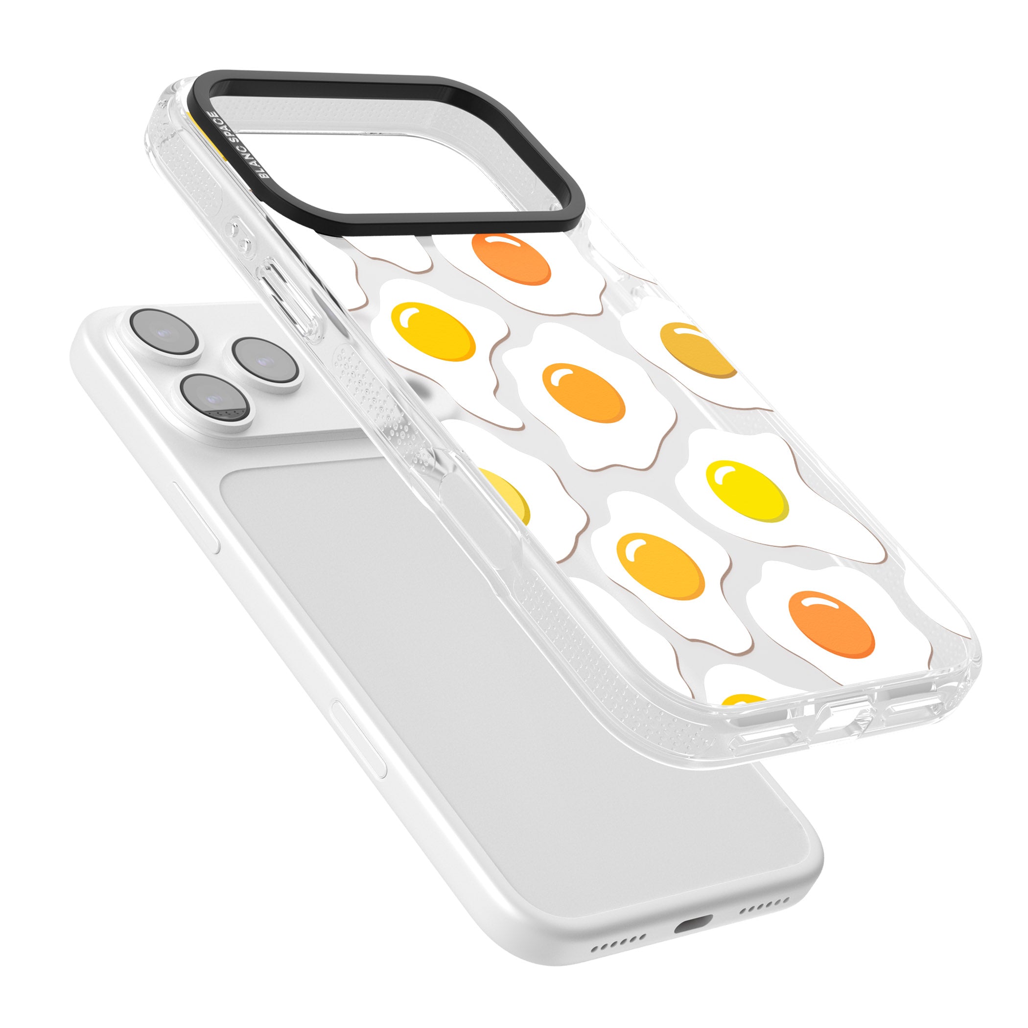 Fried Egg Pattern iPhone 17 Pro Impact Air Clear Phone Case Colours