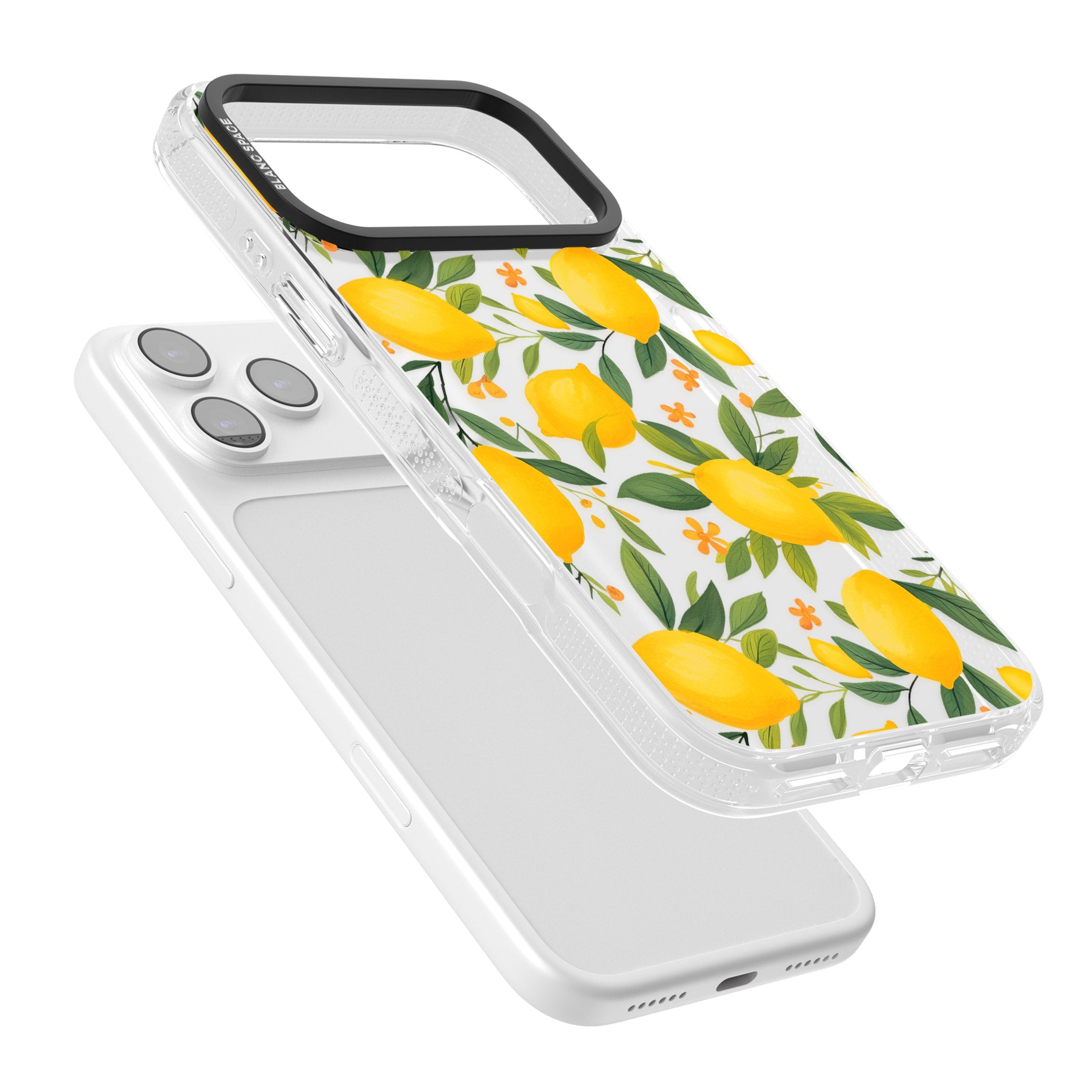 Lemon Pattern iPhone 17 Pro Impact Air Clear Phone Case Colours