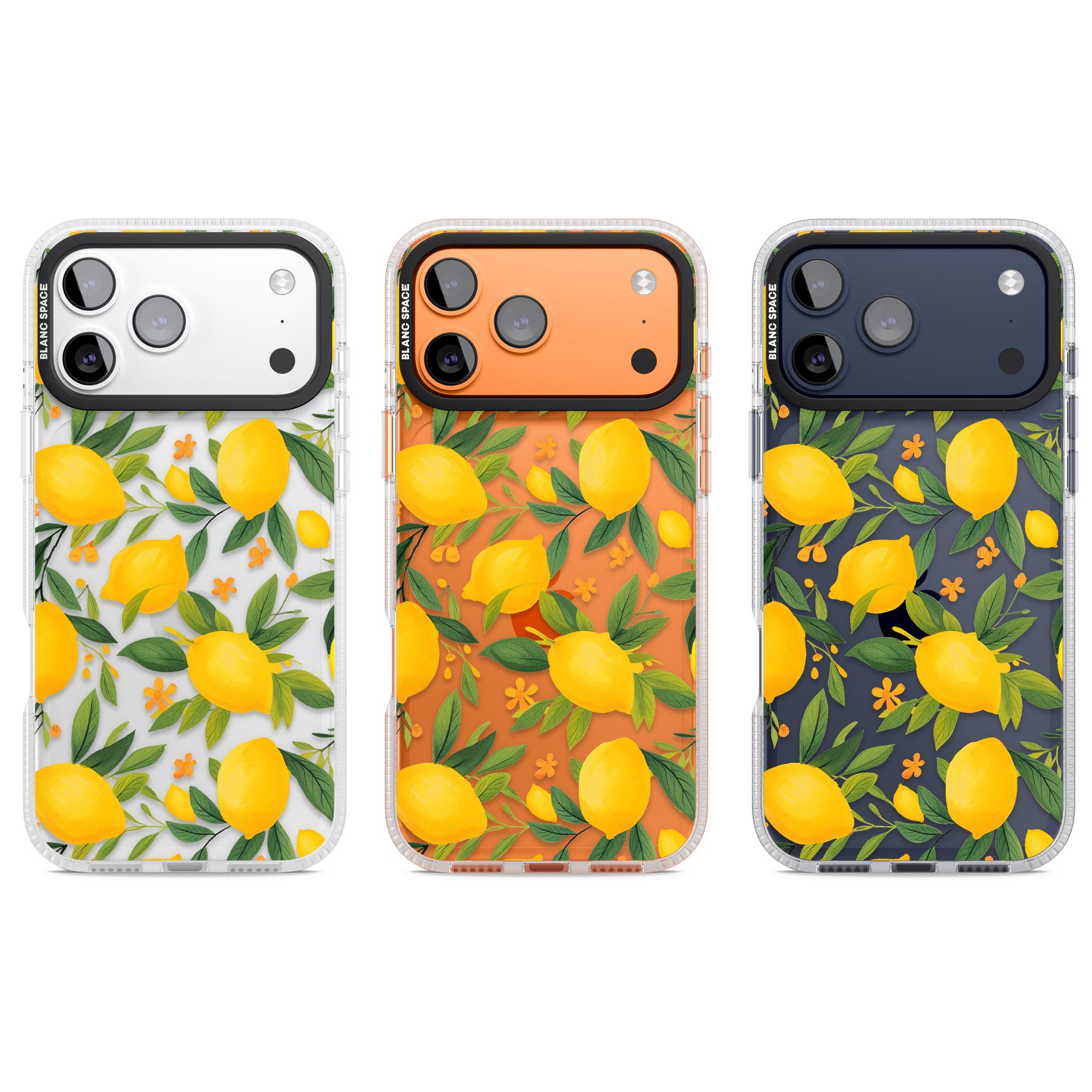 Lemon Pattern iPhone 17 Pro Impact Air Clear Phone Case APT Impact Protection
