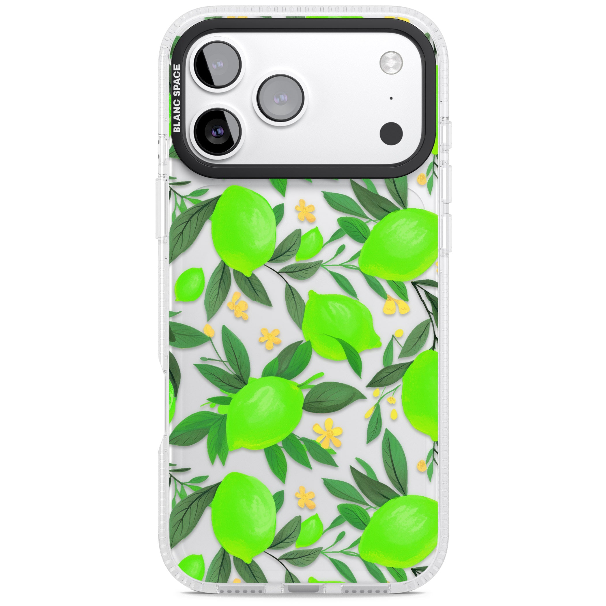 Lime Pattern iPhone 17 Pro Impact Air Clear Phone Case