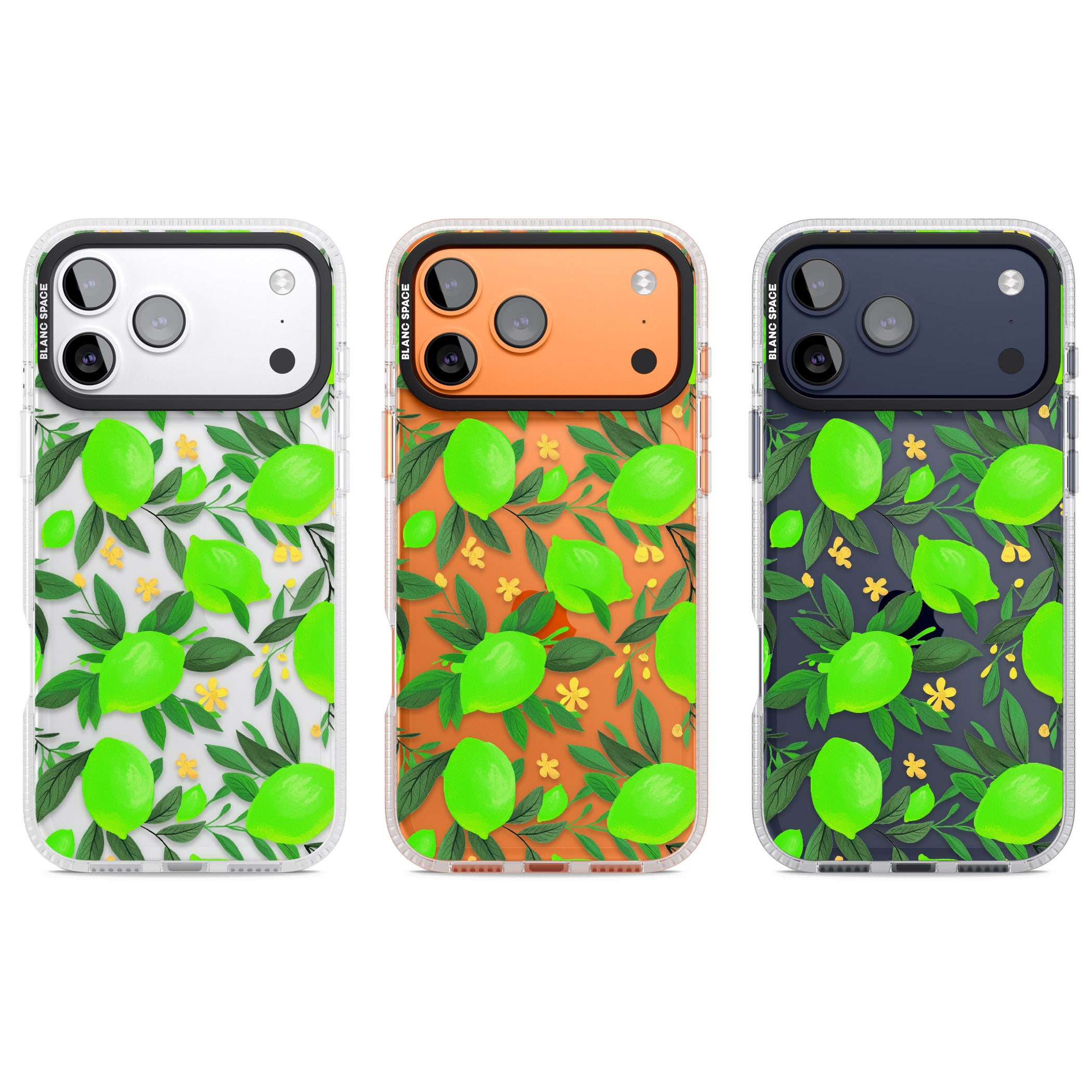 Lime Pattern iPhone 17 Pro Impact Air Clear Phone Case APT Impact Protection