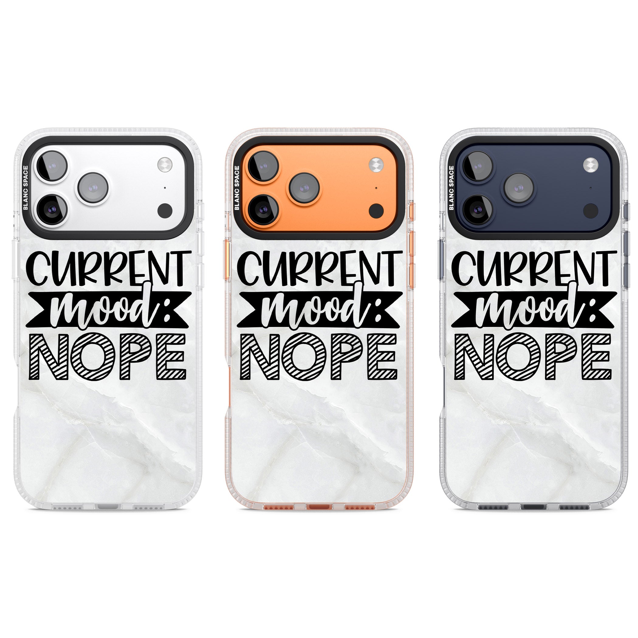 Current Mood Nope iPhone 17 Pro Impact Air Clear Phone Case APT Impact Protection