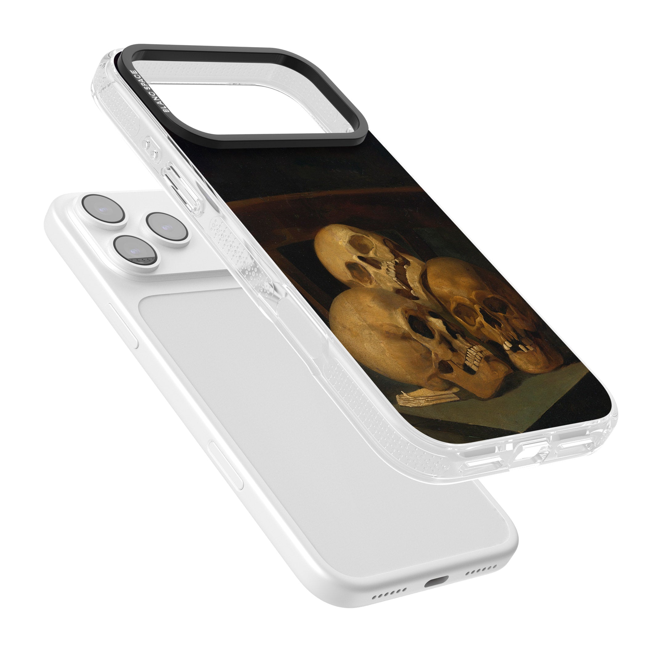 Still Life Of Three Skulls iPhone 17 Pro Impact Air Clear Phone Case Colours
