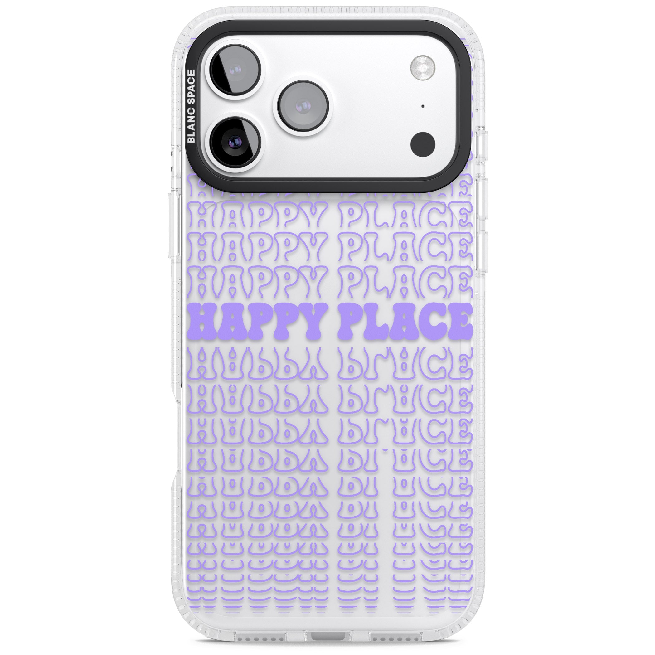 Happy Place (Purple) iPhone 17 Pro Impact Air Clear Phone Case